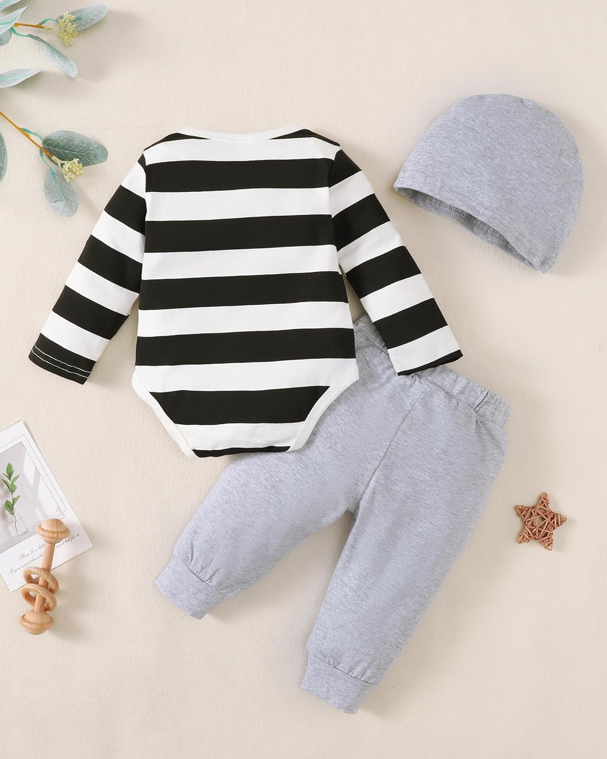 Newborn Baby Boy Cozy Cotton Outfit Set