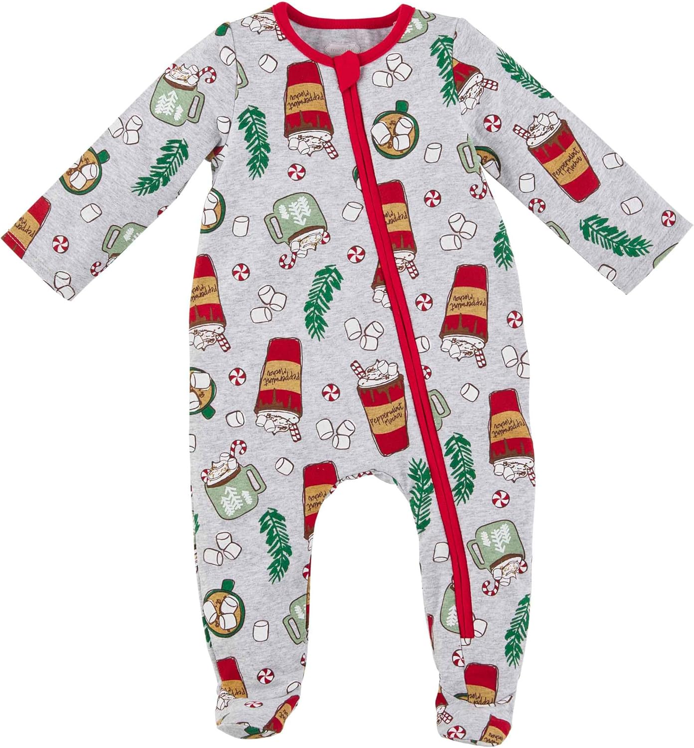 Mud Pie Baby Boys Peppermint Mocha Pajamas Sleepy