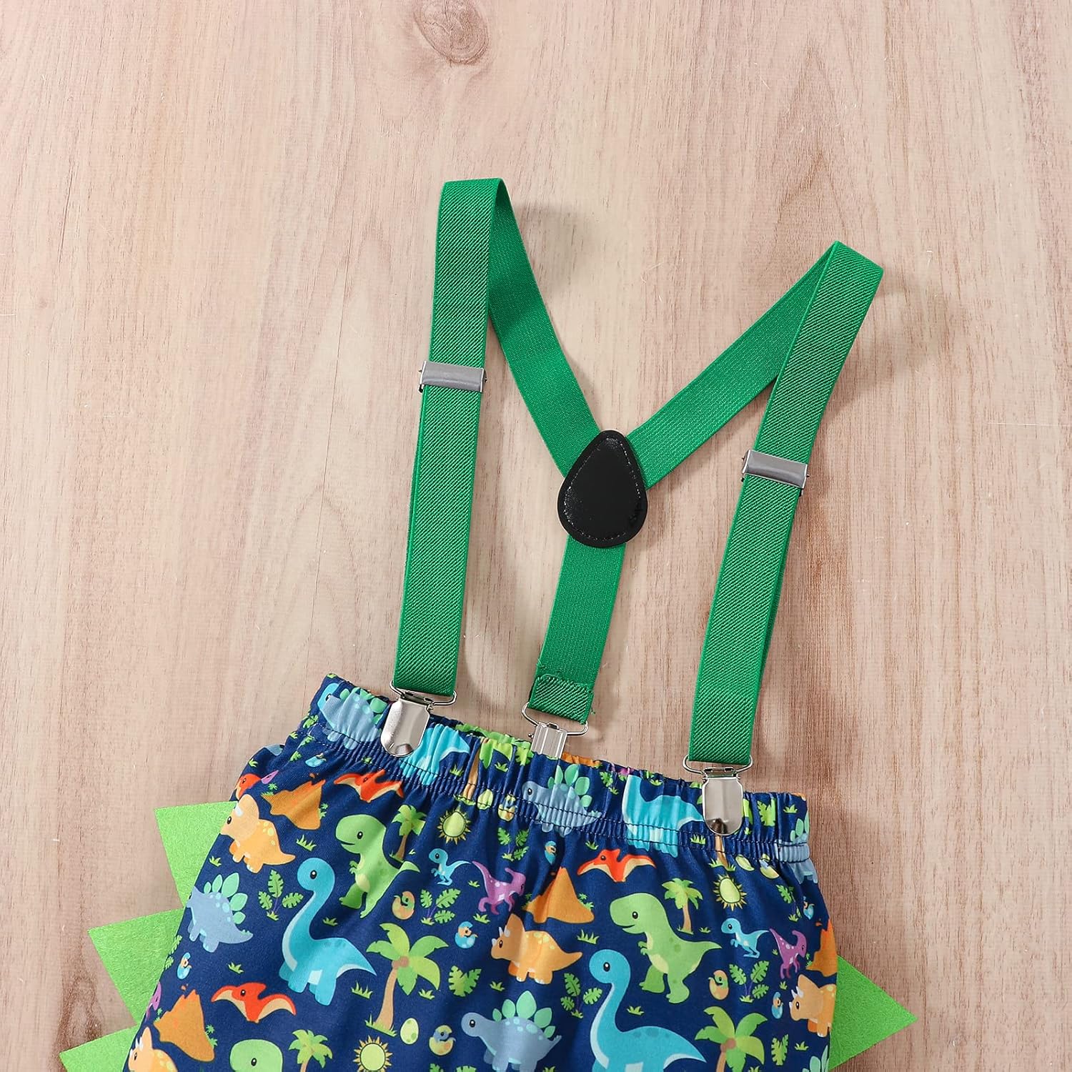 Beleva 1st Birthday Dinosaur Boys 1st Birthday Gownday Romper Set