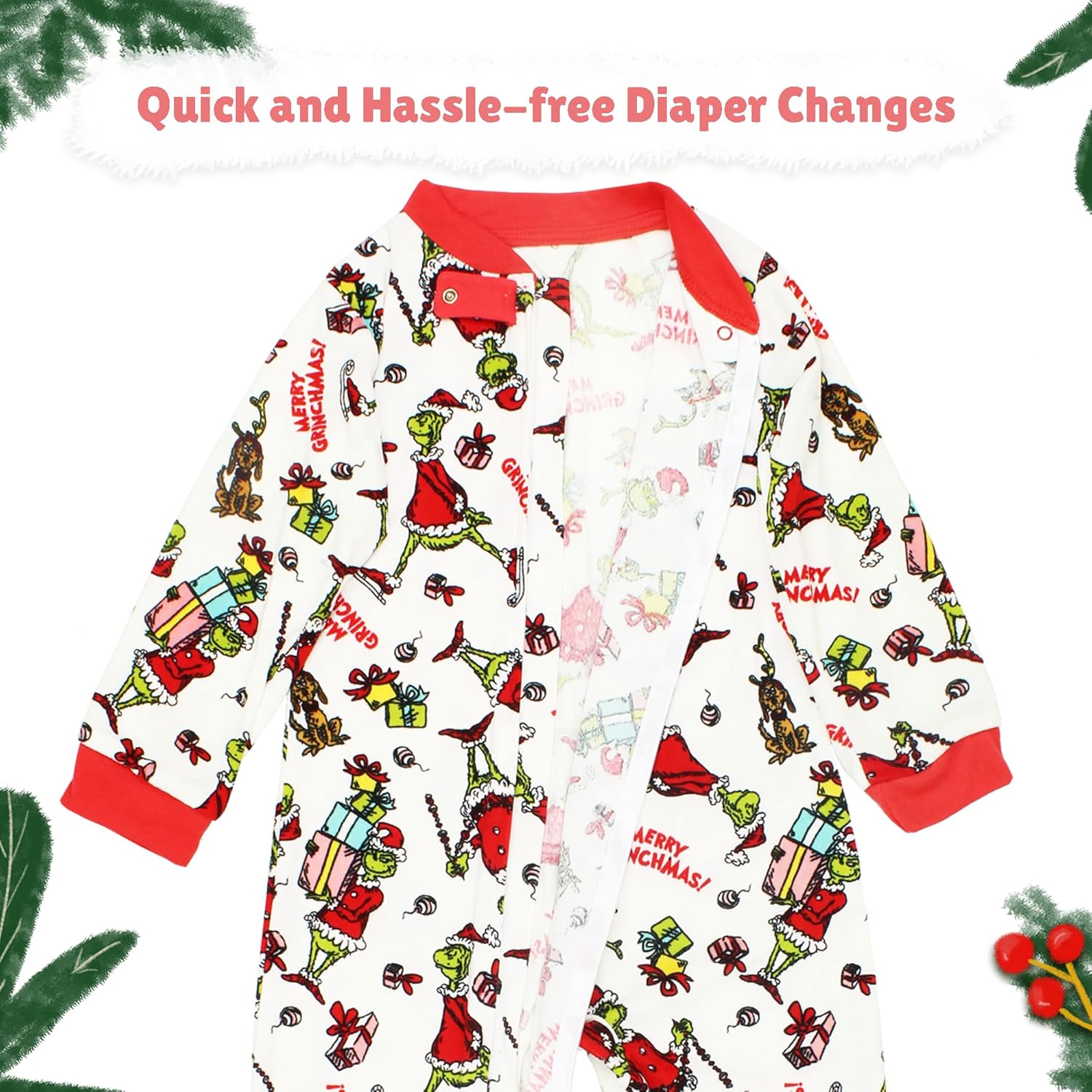 Dr Seusss Grinchy Christmas Pajamas for Babies