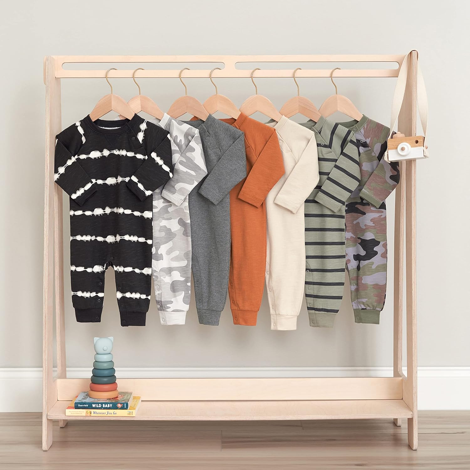 Gerber Boys 2-Pack Long Leg Romper Easy Change Child-Safe