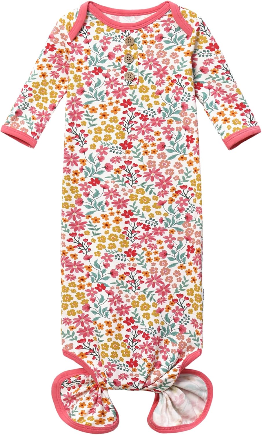 BambooBud Unisex Baby Gown Sleeper Long Sleeve Samantha Viscose from Bamboo Nightgown