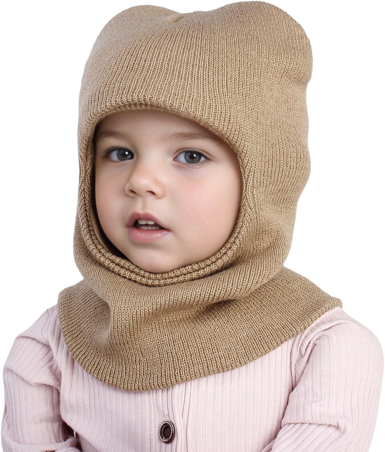 Baby Winter Hat Scarf Set with Velvet Inner and Pom-Pom Design