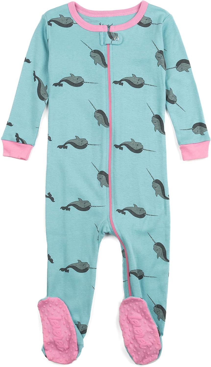 Leveret Kids Pajamas Boys 6-12 Months Toddler Footed Pajamas 100 Cotton