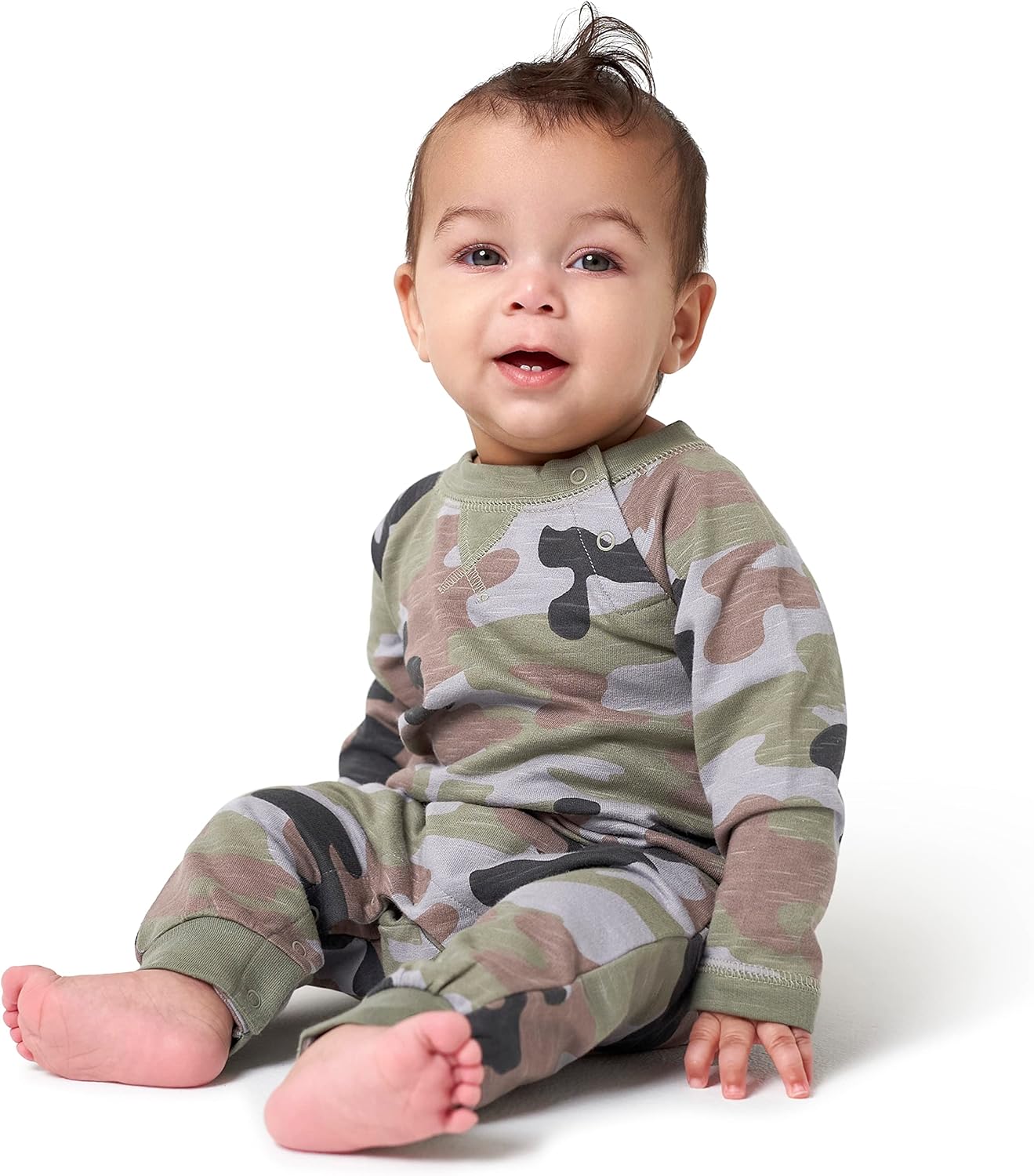 Gerber Boys 2-Pack Long Leg Romper Easy Change Child-Safe