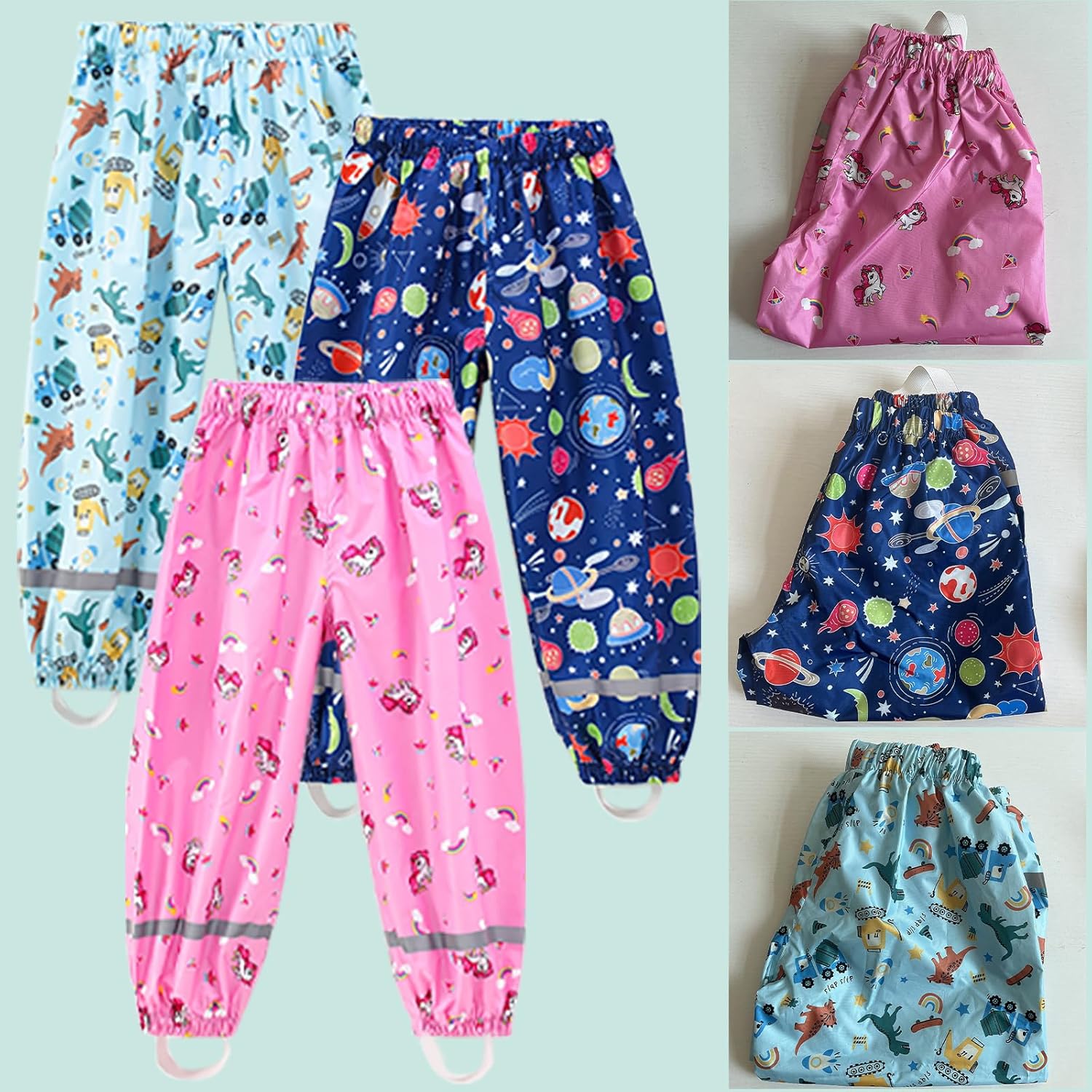 HSTiSan Boys Toddler Rain Pants