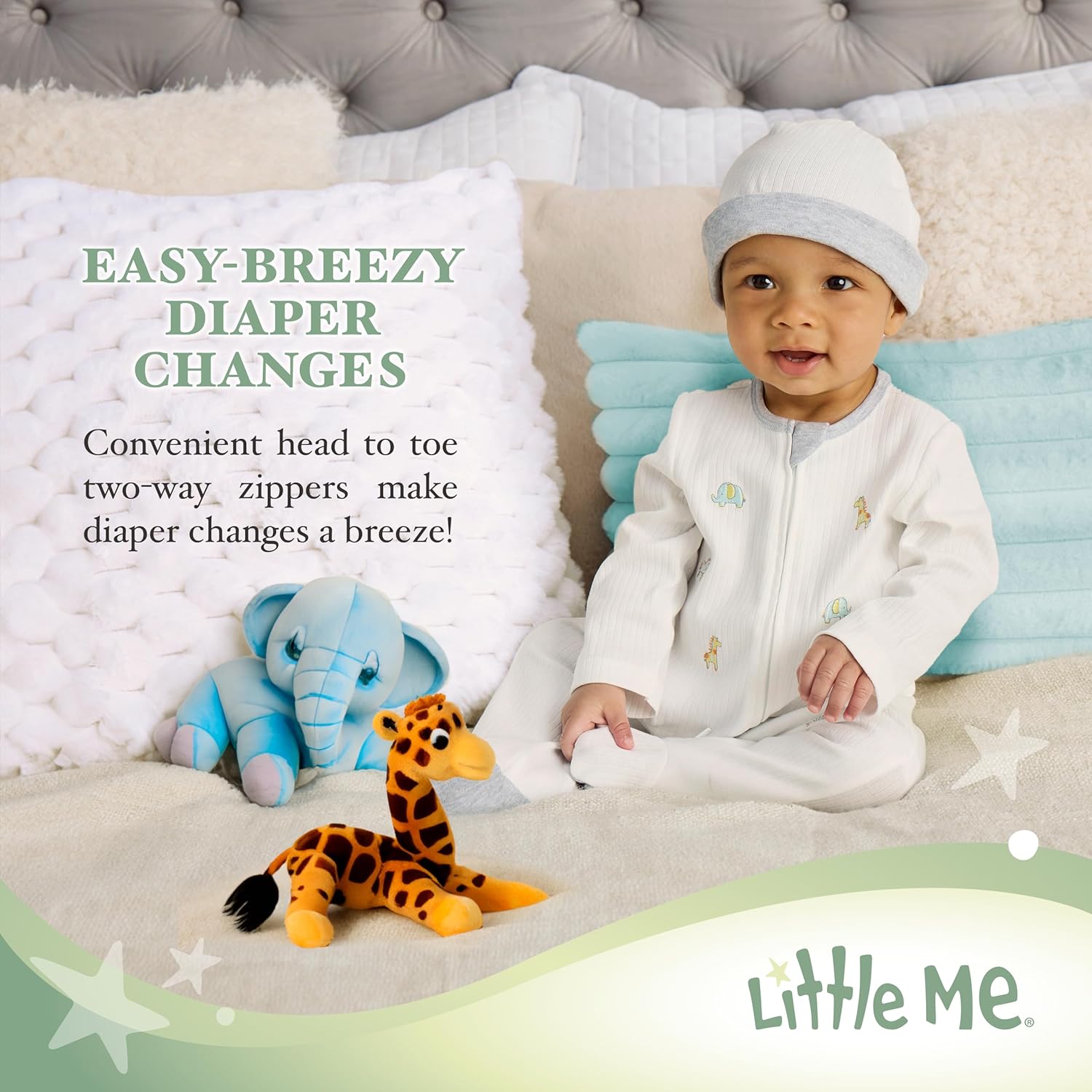 Little Me 100 Cotton Scratch-Free Baby Pajamas