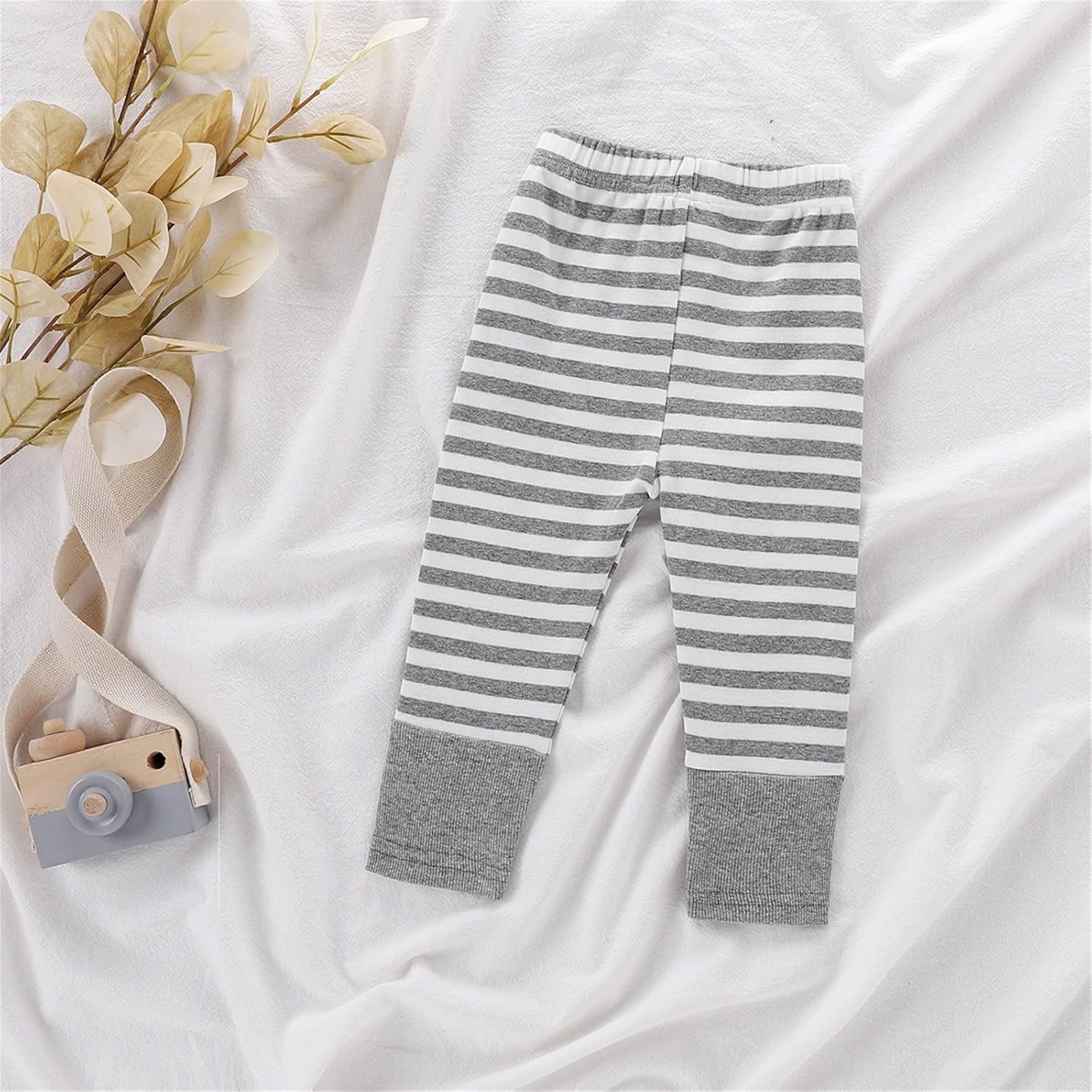 Soft Cotton Striped Leggings for Newborn Baby Boys Girls