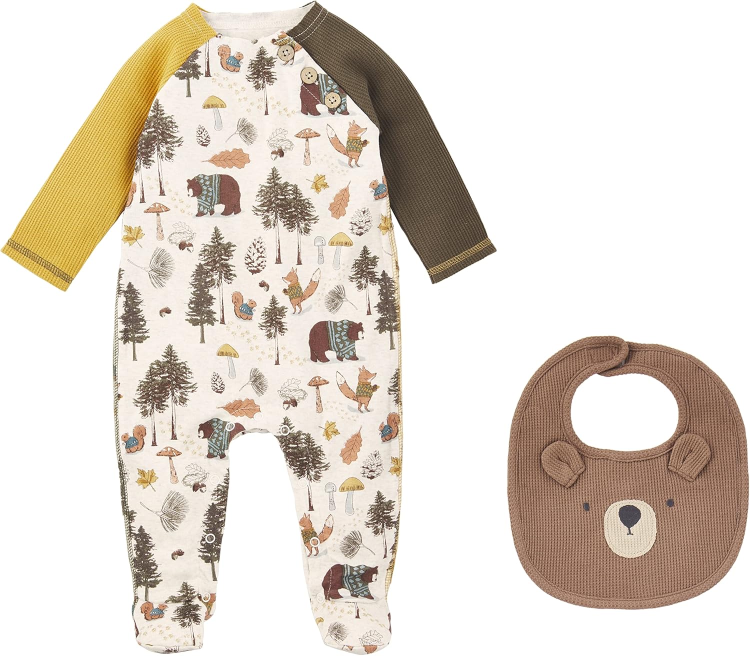 Perfect Mud Pie baby-boys Forrest Sleepers With Bib Set