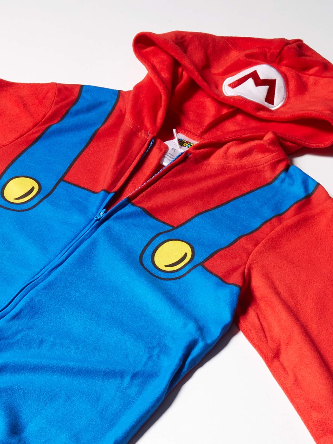 Super Mario Boys Pajama Set Comfortable Hooded Blanket Sleeper Microfleece Design
