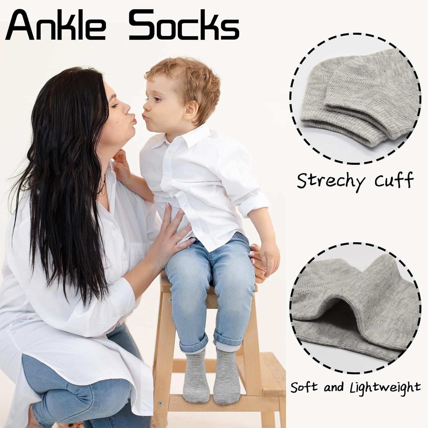 SPTRAMLE Kids Socks 25 Pairs Toddler Soft Breathable