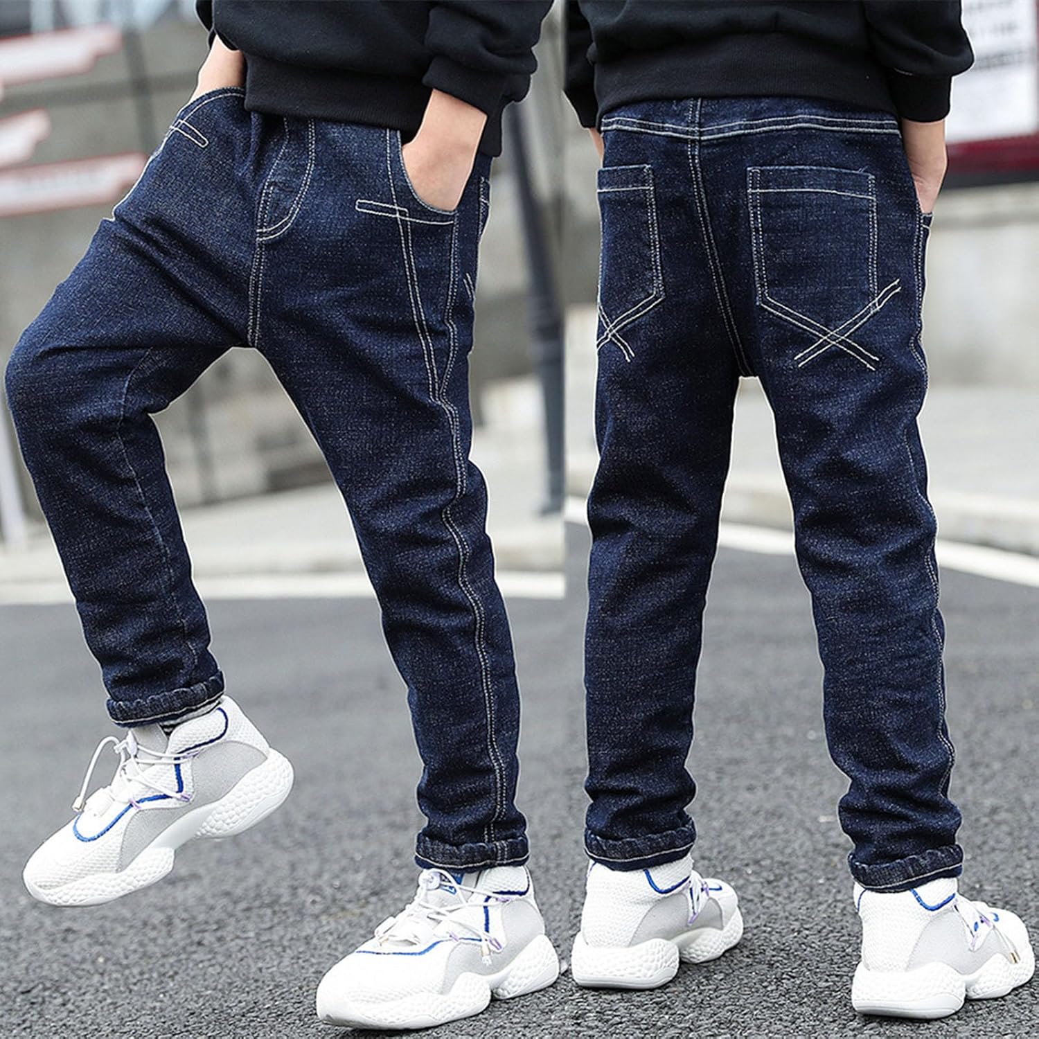 Elastic Waist Jeans for Boys