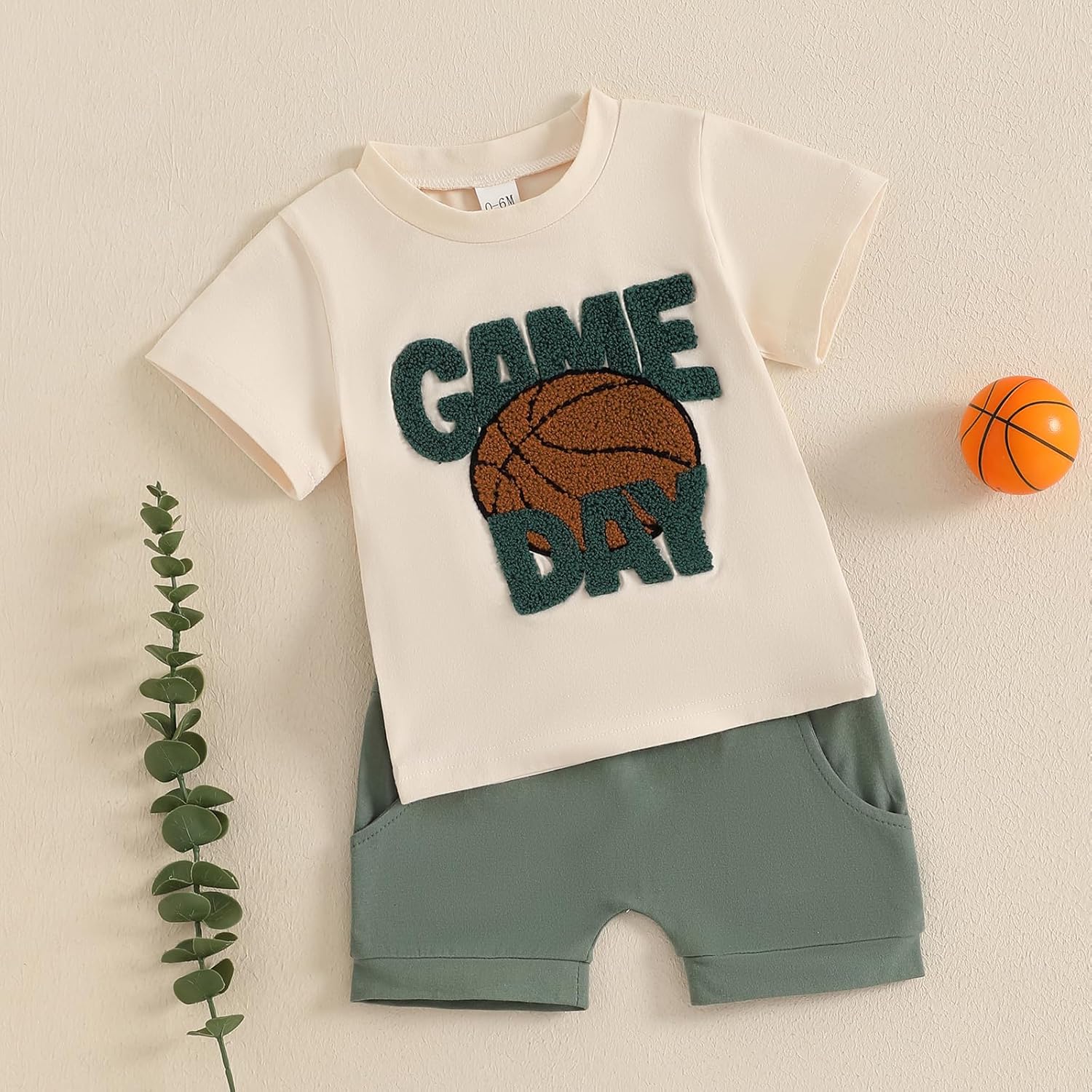 Cozy Basketball Short Sleeve T-Shirt for Boys Ages 2-3