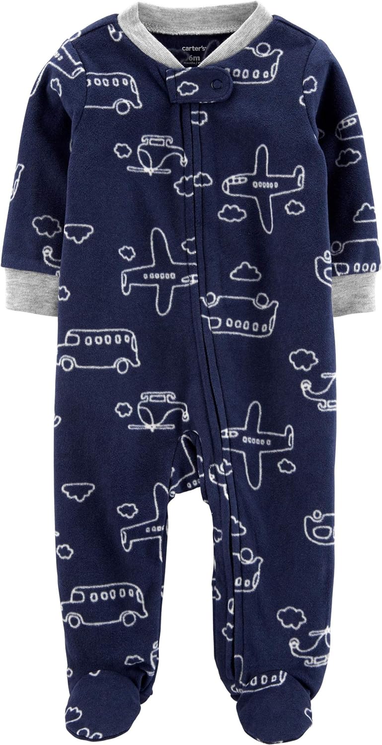 Carters Baby Boys Footie 1 Pc Cotton Navy