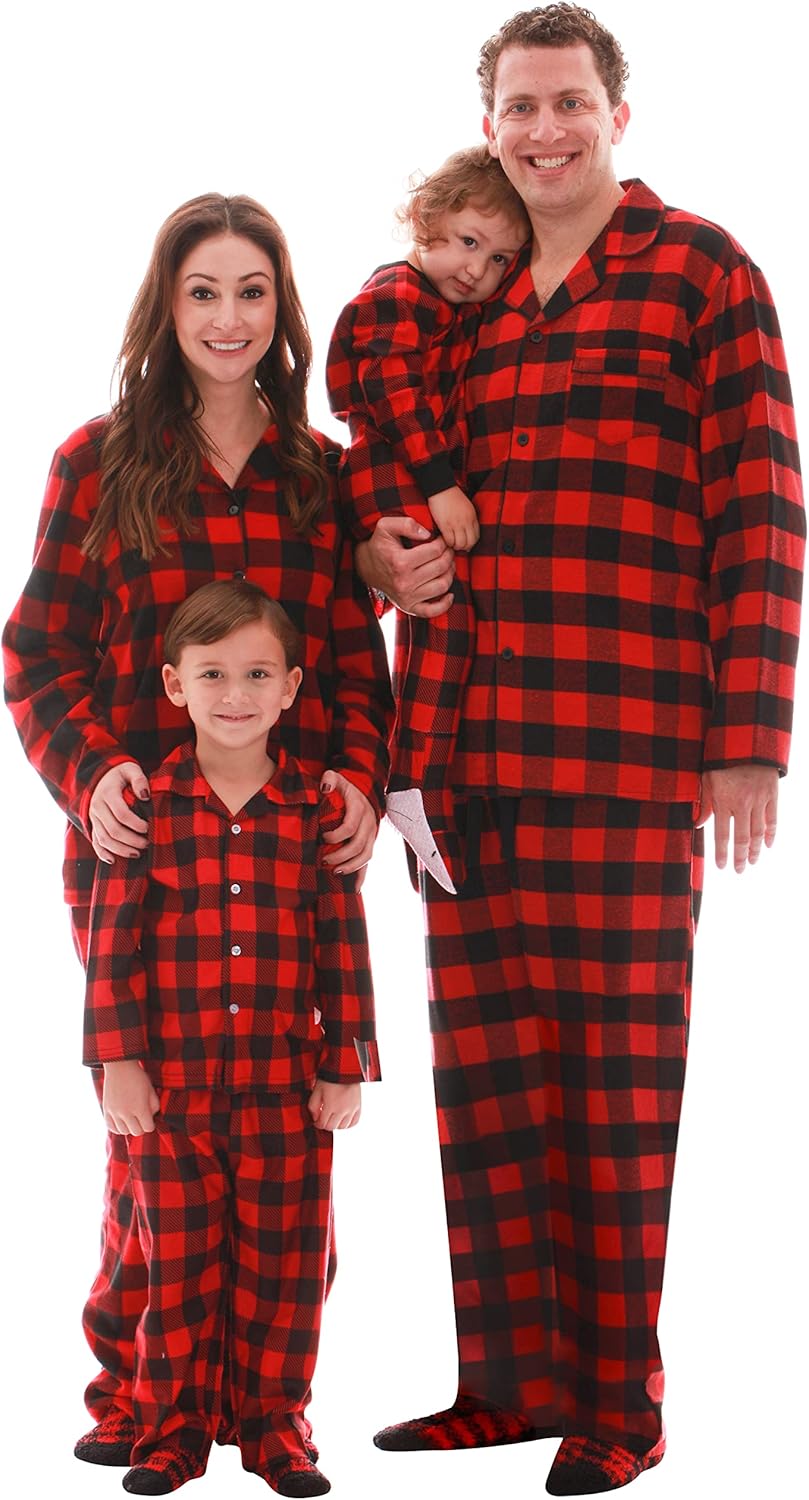 Followme Family Buffalo Plaid Pajamas Set with Socks