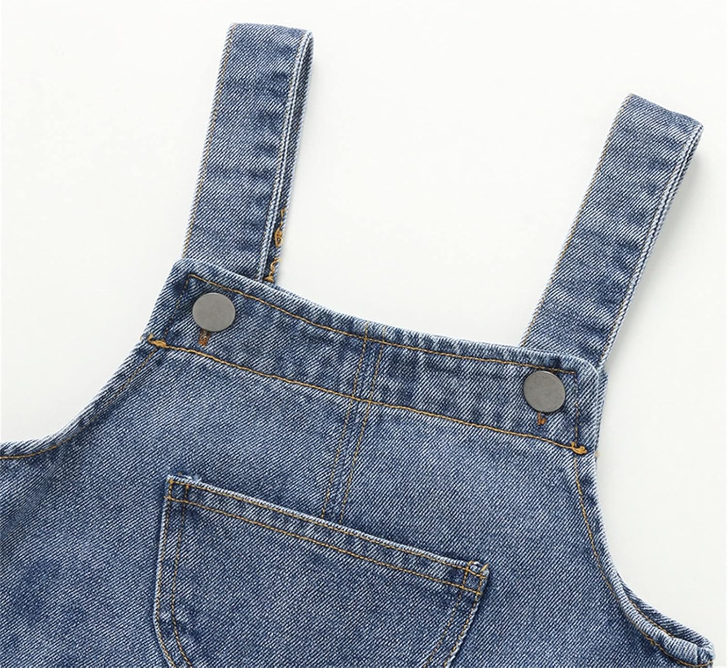 Toddler Denim Overalls for Boys and Girls with Pockets