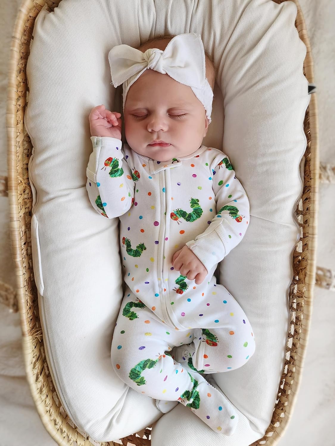 Lovedbaby Organic 2-Way Zipper Footie - Eric Carles The Very Hungry Caterpillar