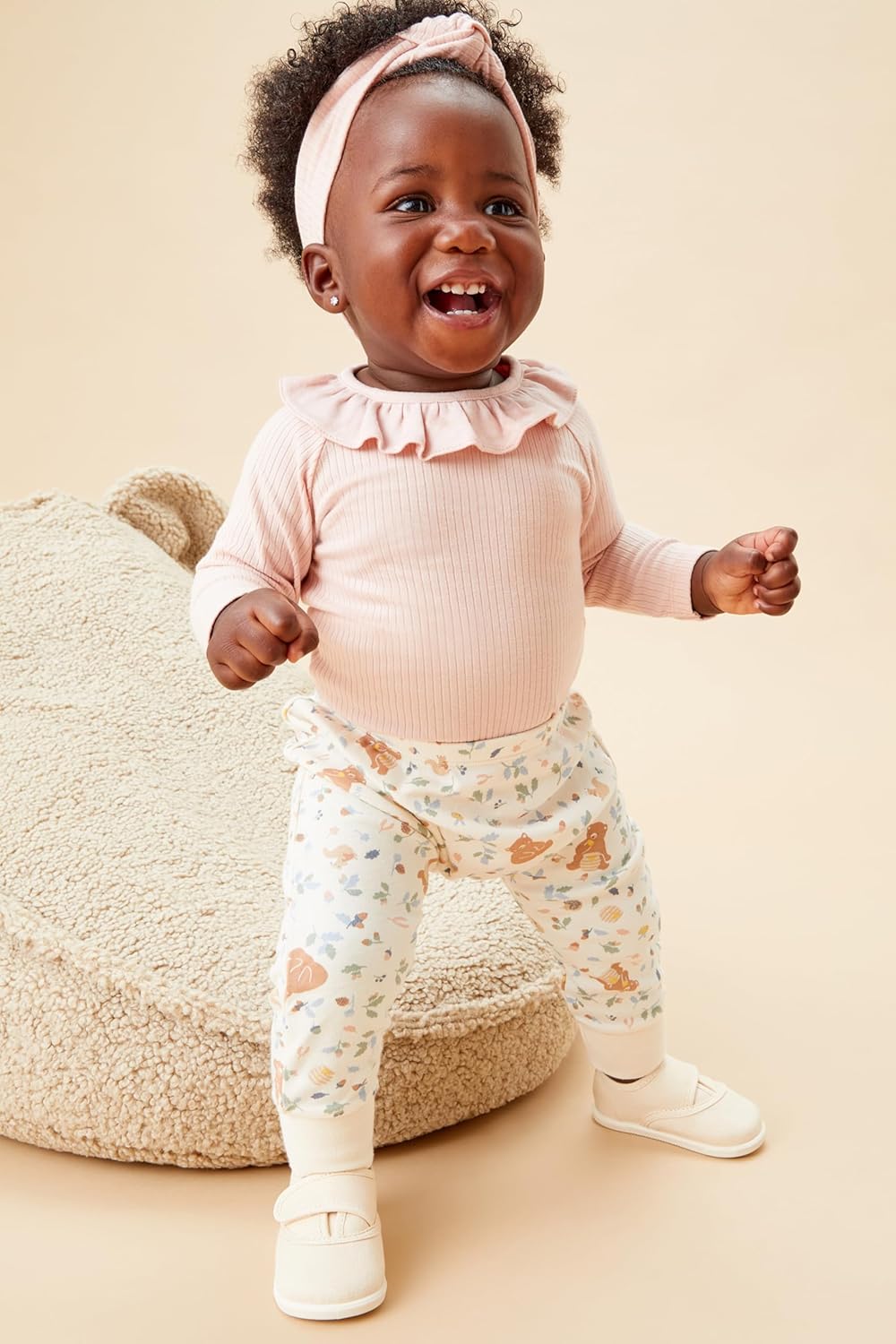 MORI Baby Bear Print Joggers - Soft Bamboo Cotton Blend