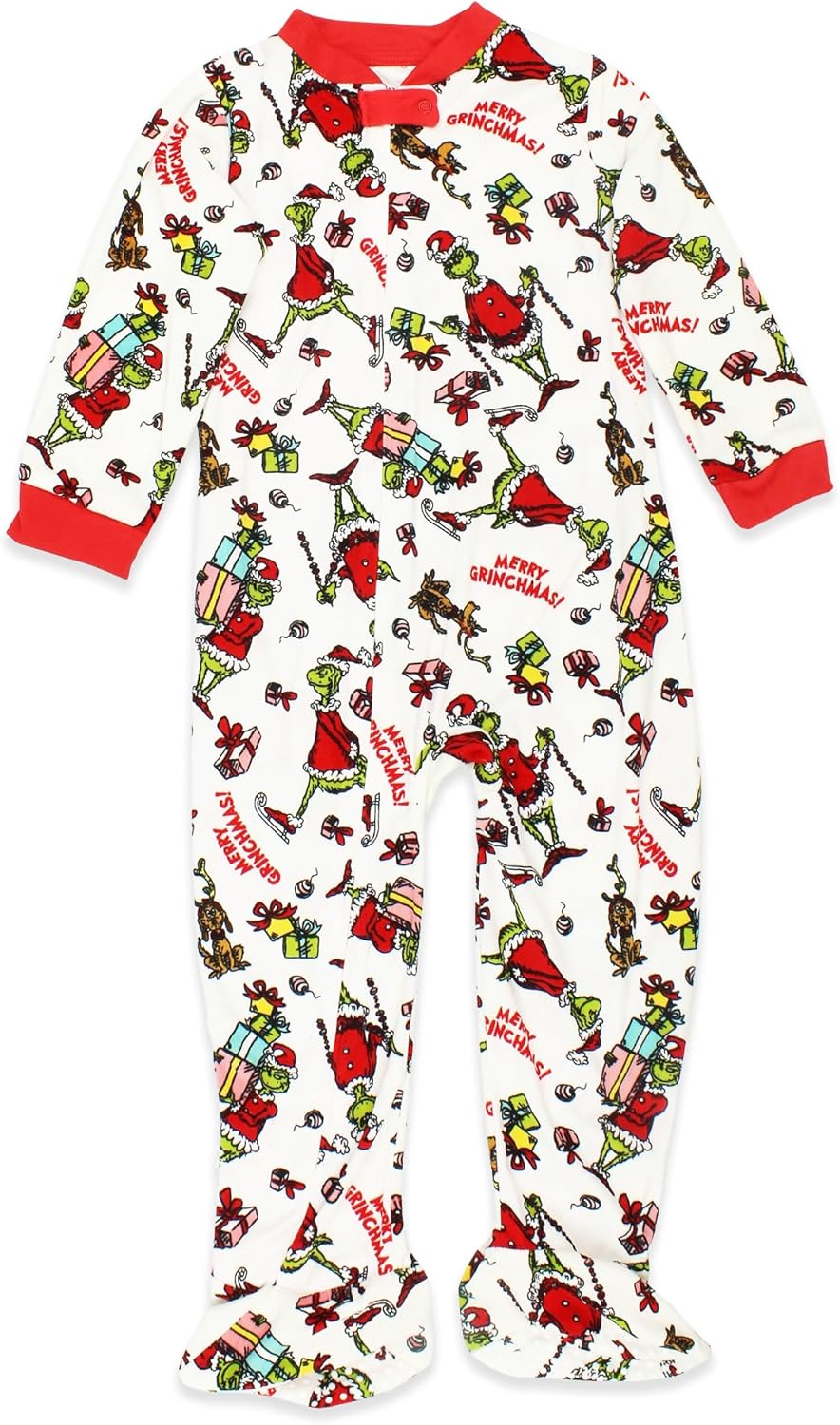 Dr Seusss Grinchy Christmas Pajamas for Babies