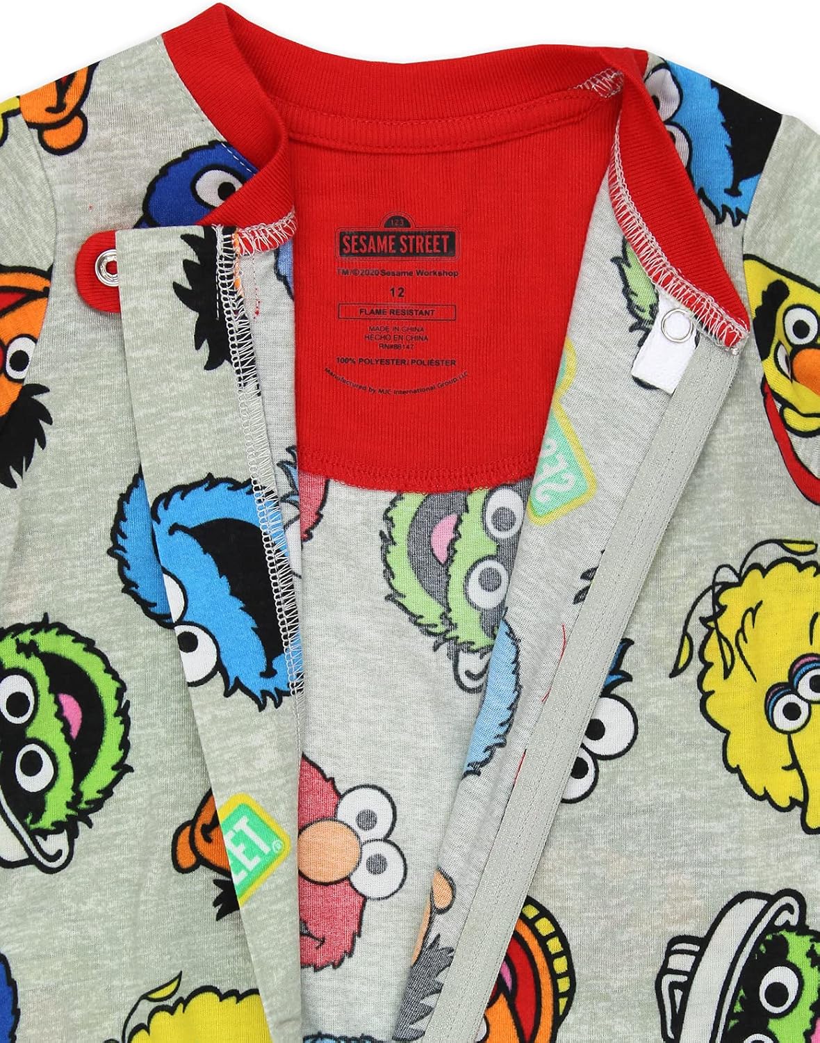 Sesame Street Elmo Cookie Monster Infants Pajamas