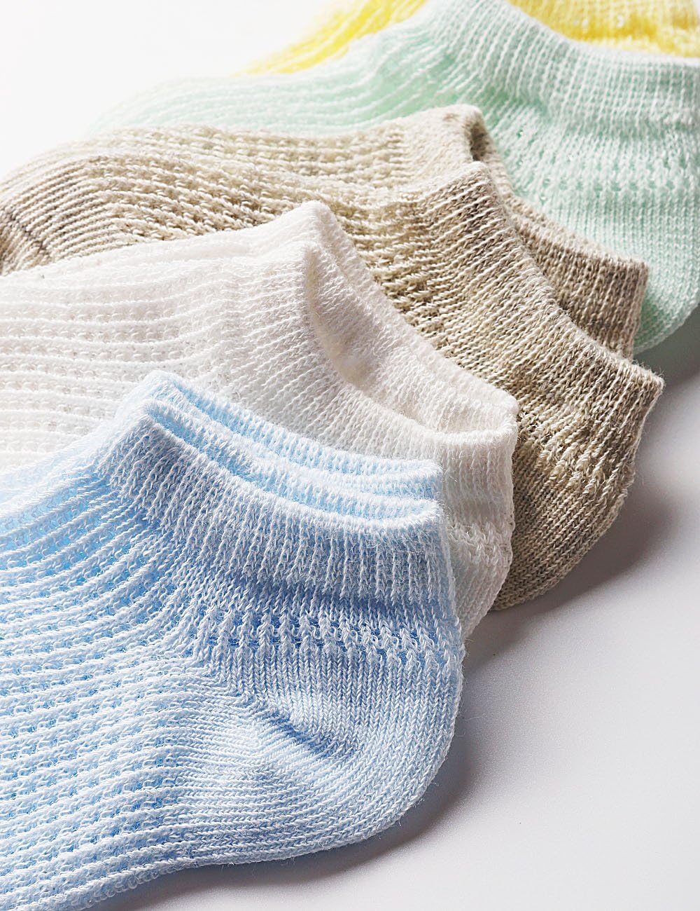 5 Pair Comfortable No-Show Ankle Socks for Babies