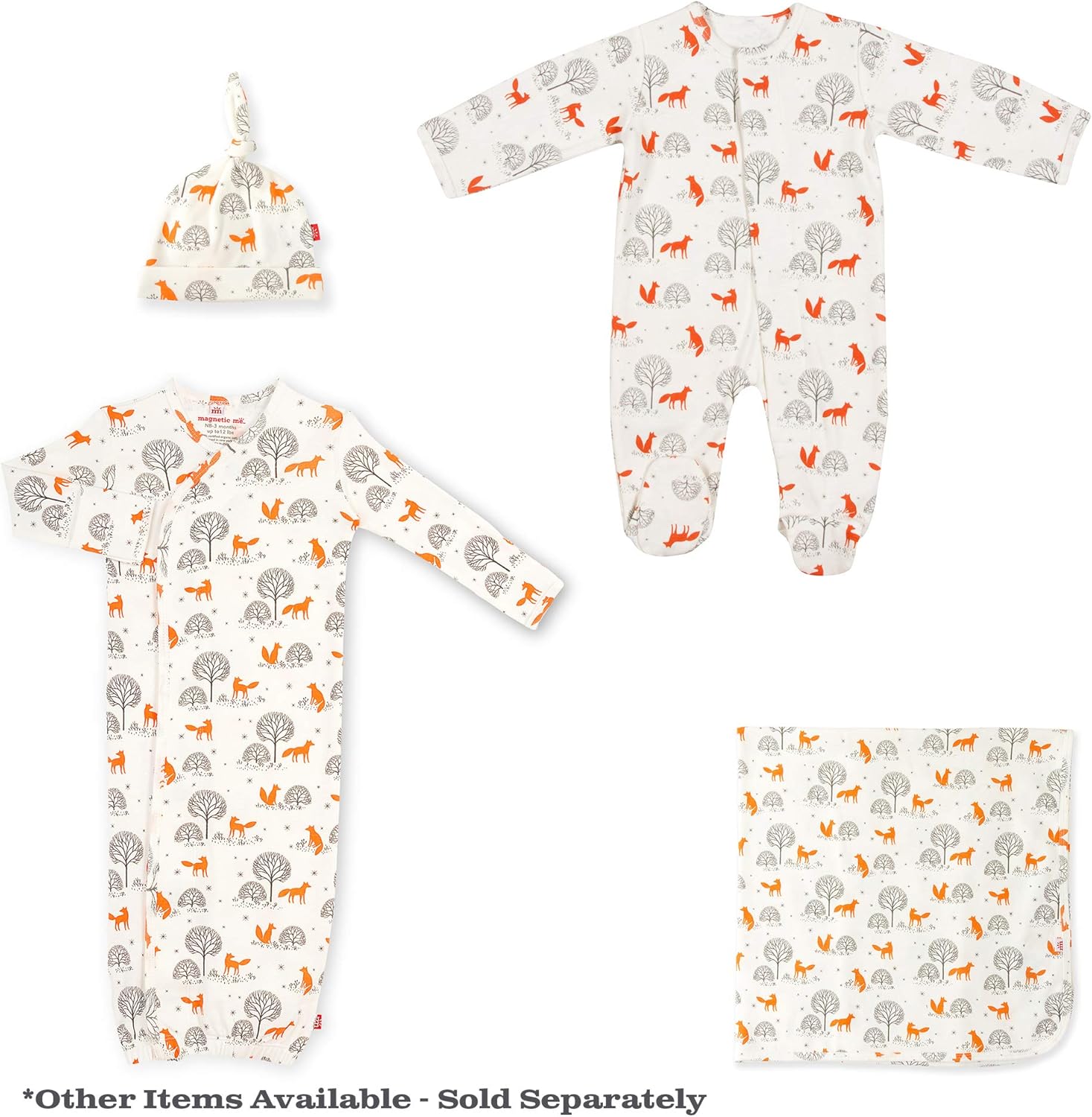 Magnetic Me Organic Cotton Newborn Gown Hat