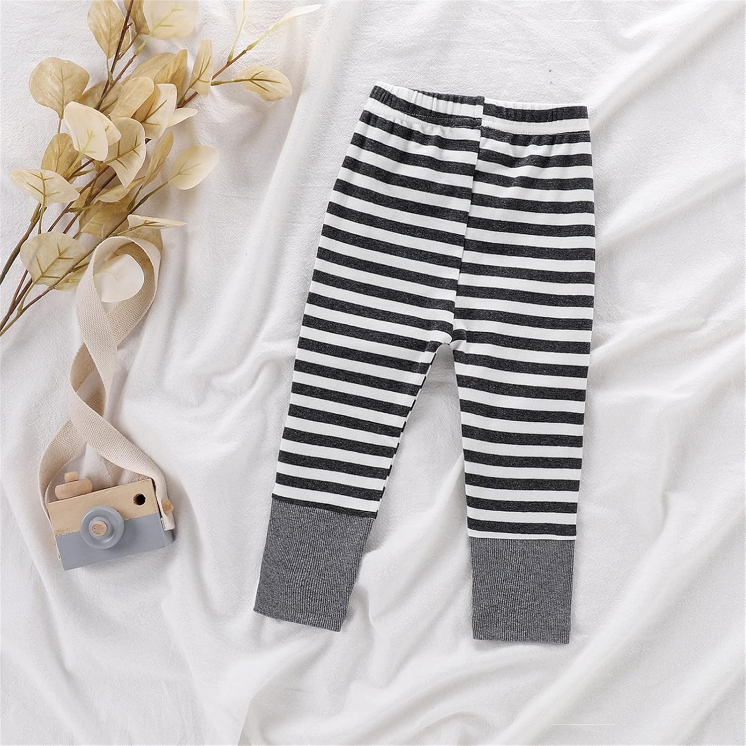 Striped Patchwork Leggings for Infants