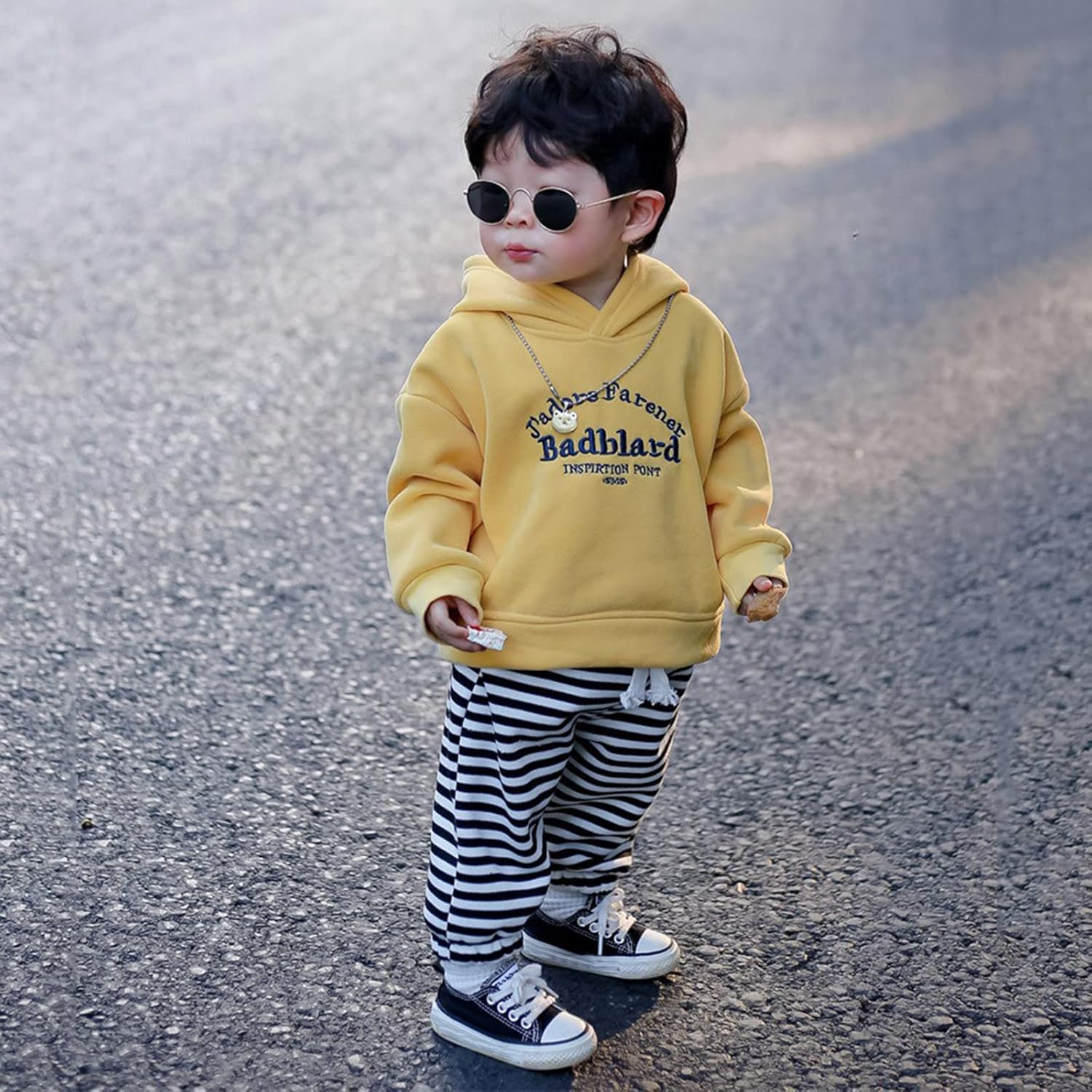 Boys Fleece Lined Striped sweatpants Cotton Striped Elastic waist Under 10 months