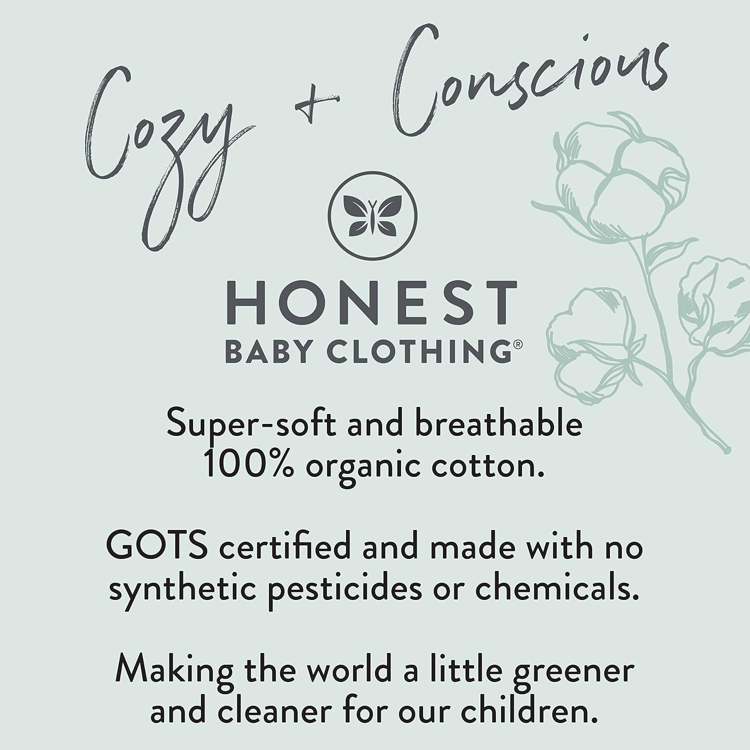 HonestBaby 100 Organic Cotton Baby Boys Rugby Romper