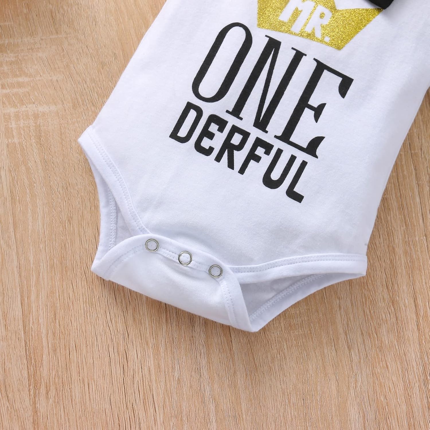 Boy One 1st Birthday Romper Suspenders Set