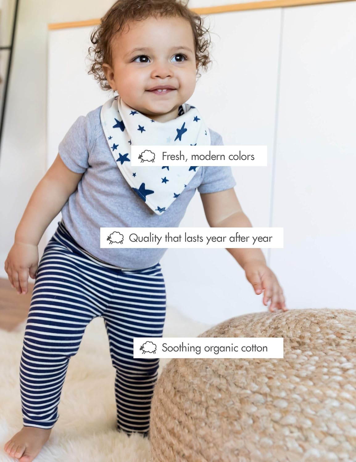Moon and Back Unisex Baby Holiday 100 Cotton Footless Pajamas