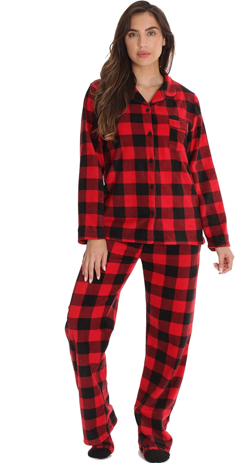Followme Family Buffalo Plaid Pajamas Set with Socks