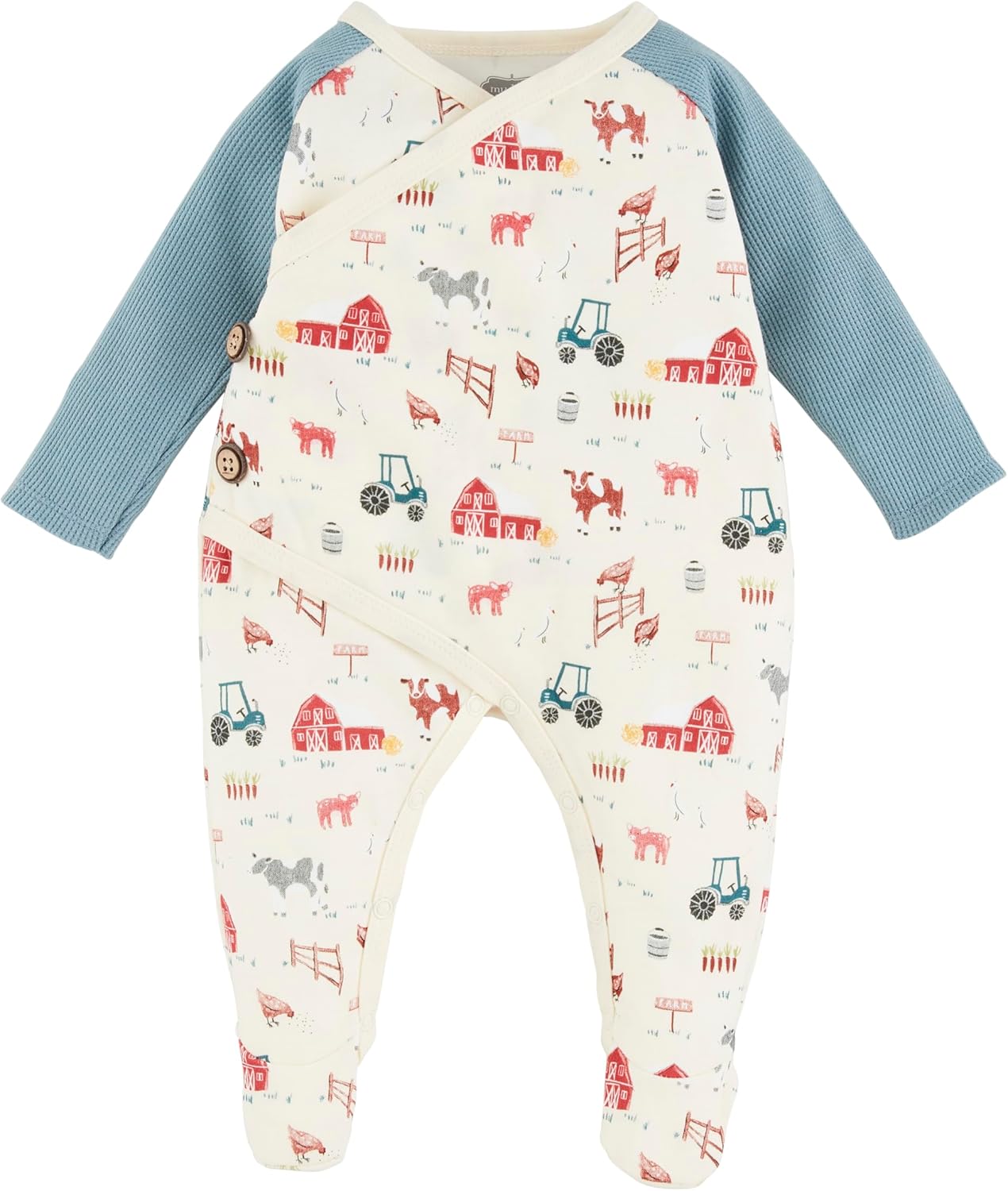Mud Pie Boys Baby Farm Sleeper - Snug Adorable Sleepwear