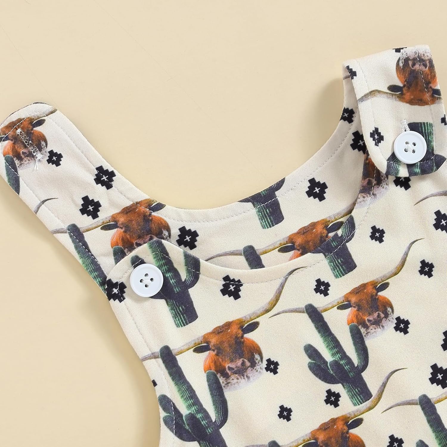 MAINESAKA Country Cow Print Jumpsuit Romper