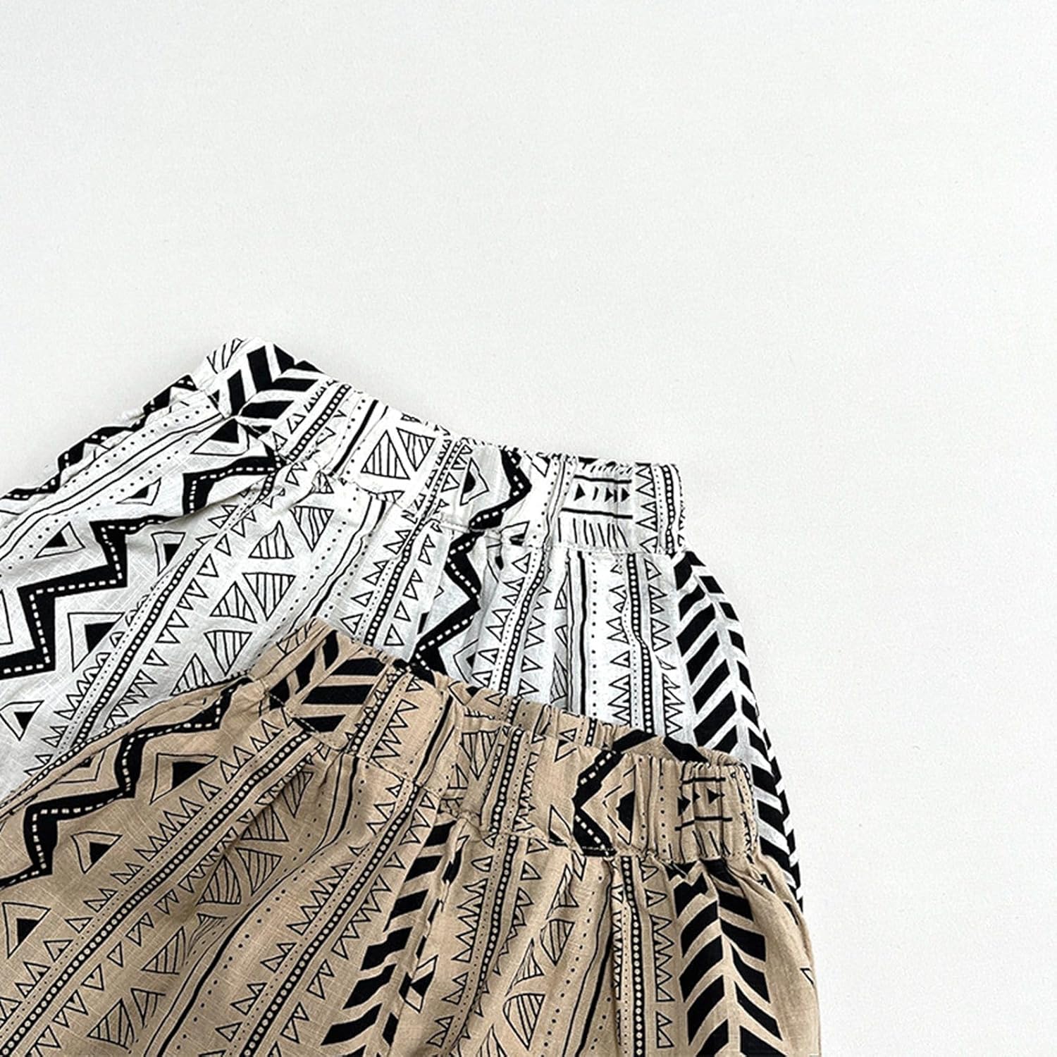 Comfortable Plaid and Stripe Cotton Pants for Babies