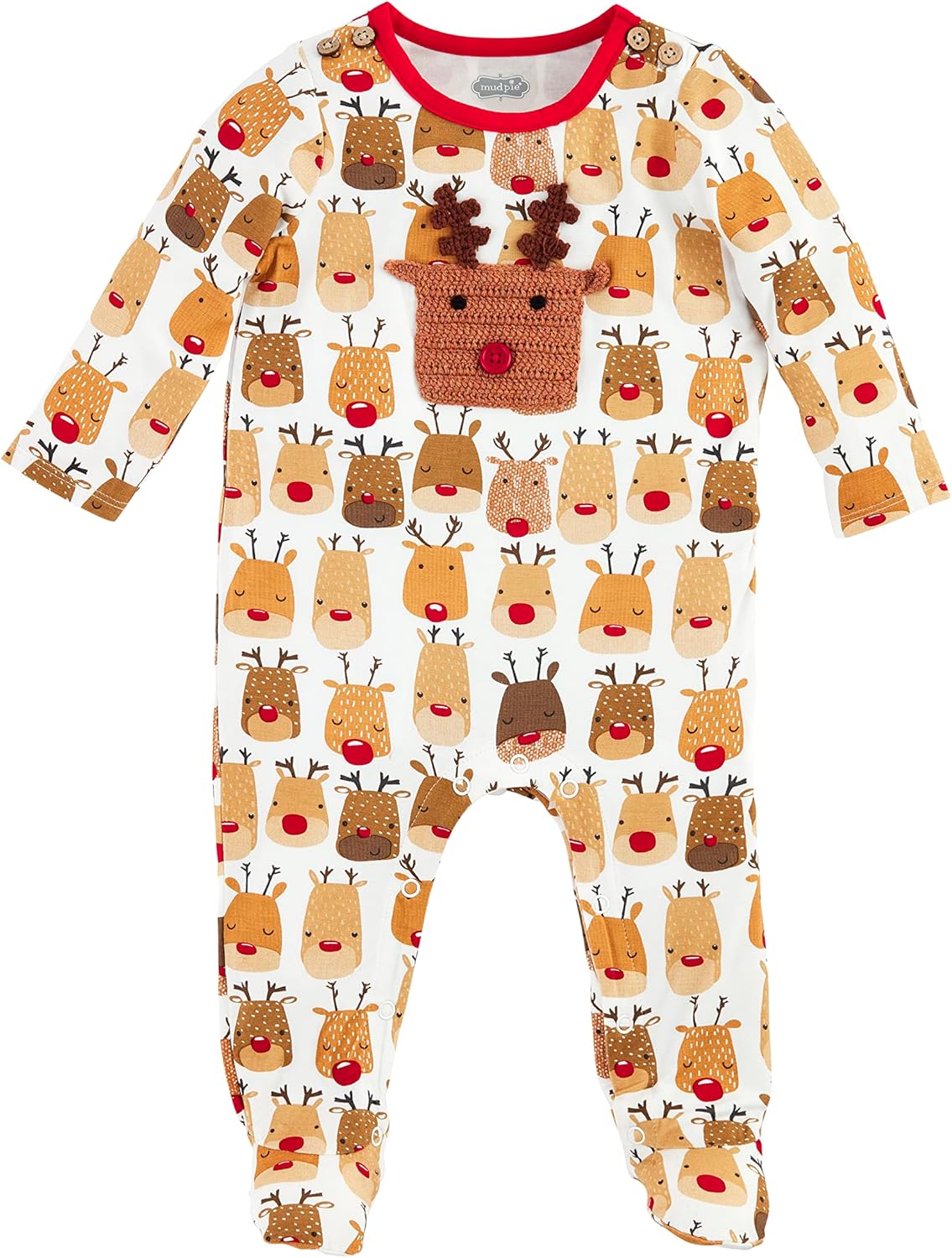 Our Reindeer Applique Baby Sleeper Cozy Stylish for Little Ones