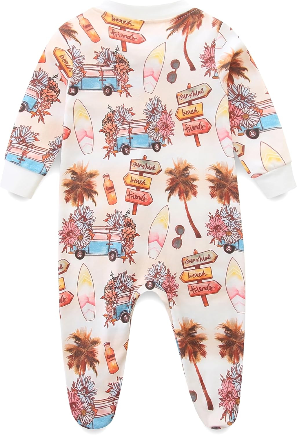 Bibimom Neutral Baby Footies for Boys Girls Double Zipper Rompers