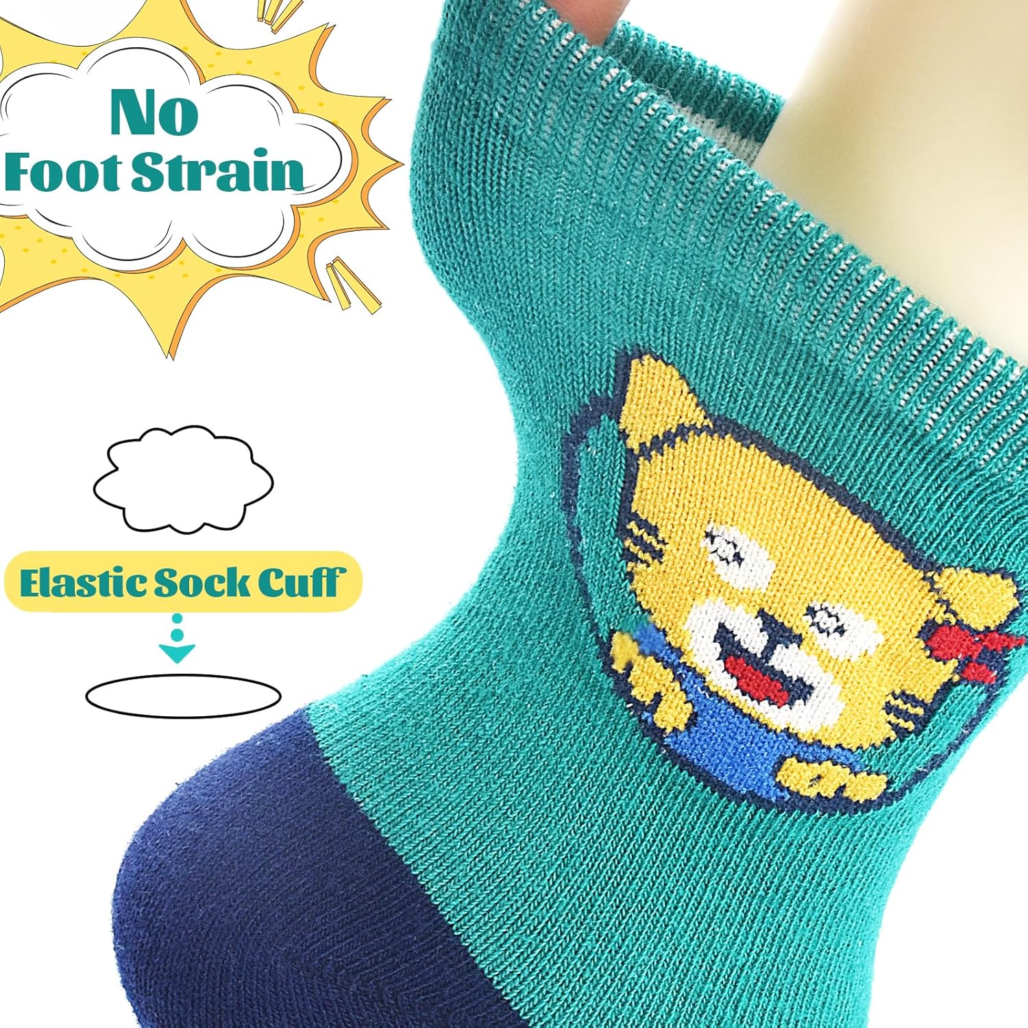 Perfectly Non-Slip toddler socks for boys - Safe for crawling walking