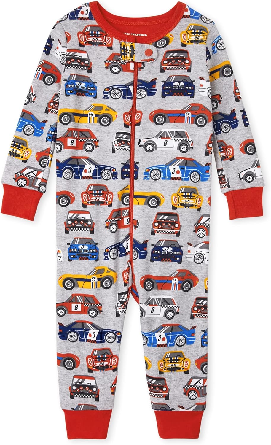 The Childrens Place - Racecar Striped Cotton Pajamas 3-Pack for Boys