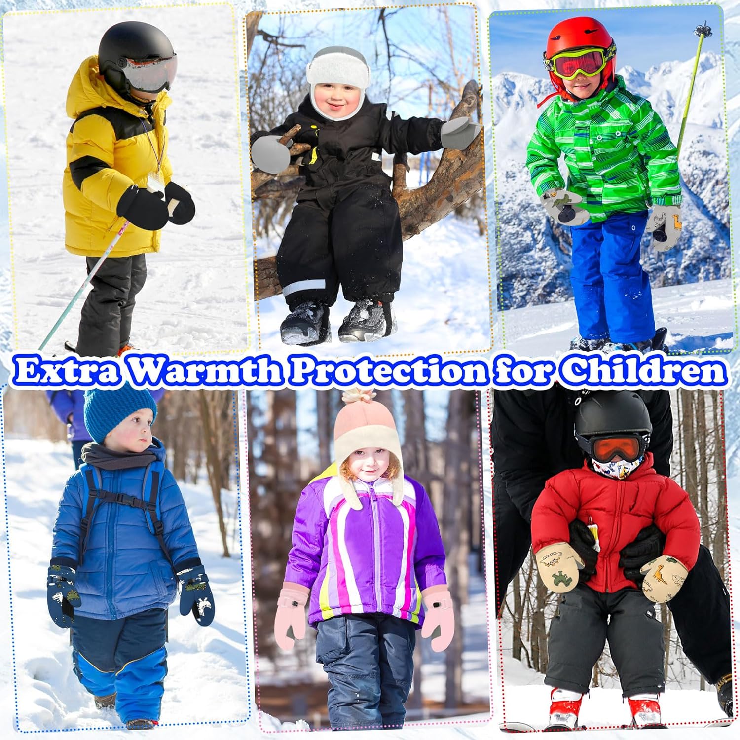 Sarfel Toddler Gloves - Waterproof Winter Mittens for Kids