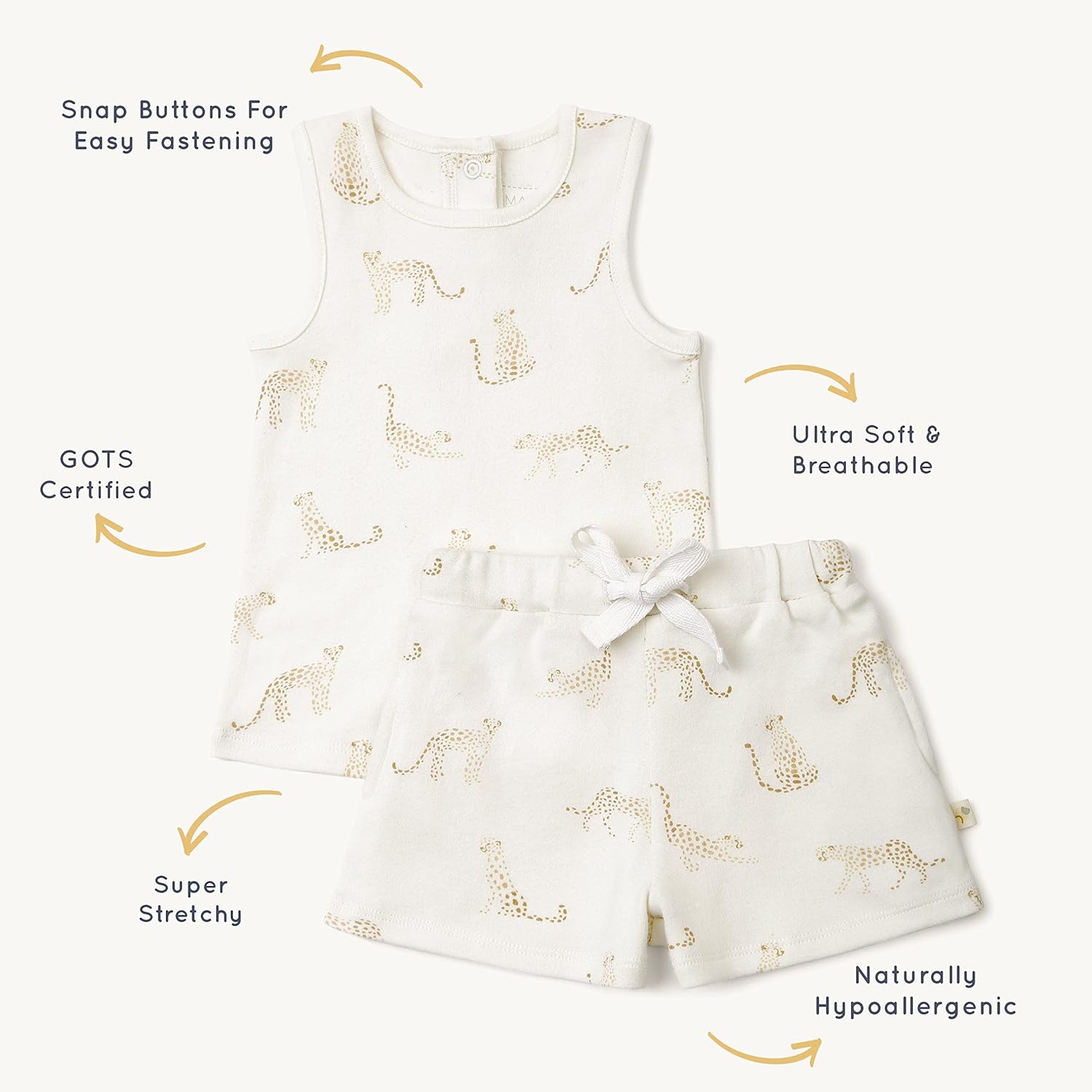 MakeMake Organic cotton baby tank tee short set