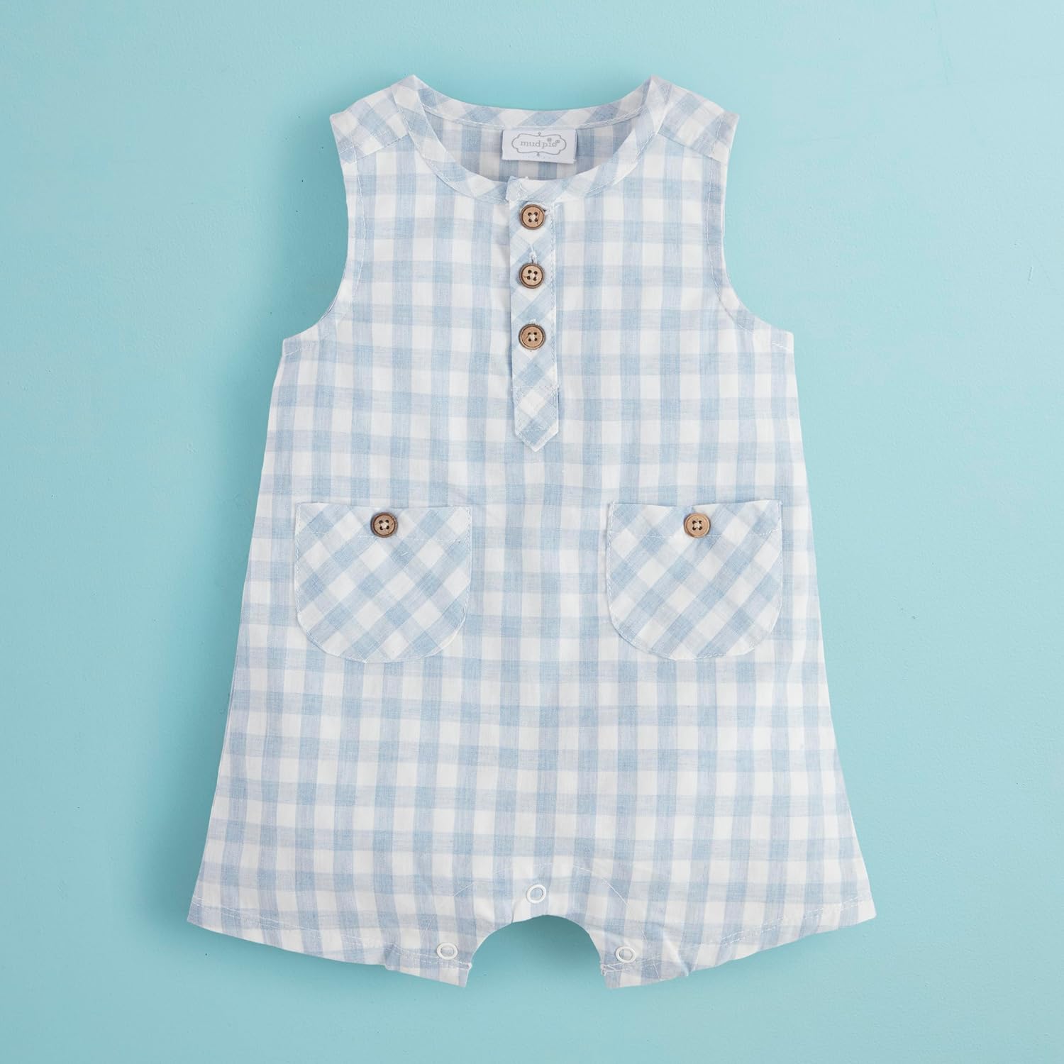 Mud Pie Baby-Boys Gingham Shortall