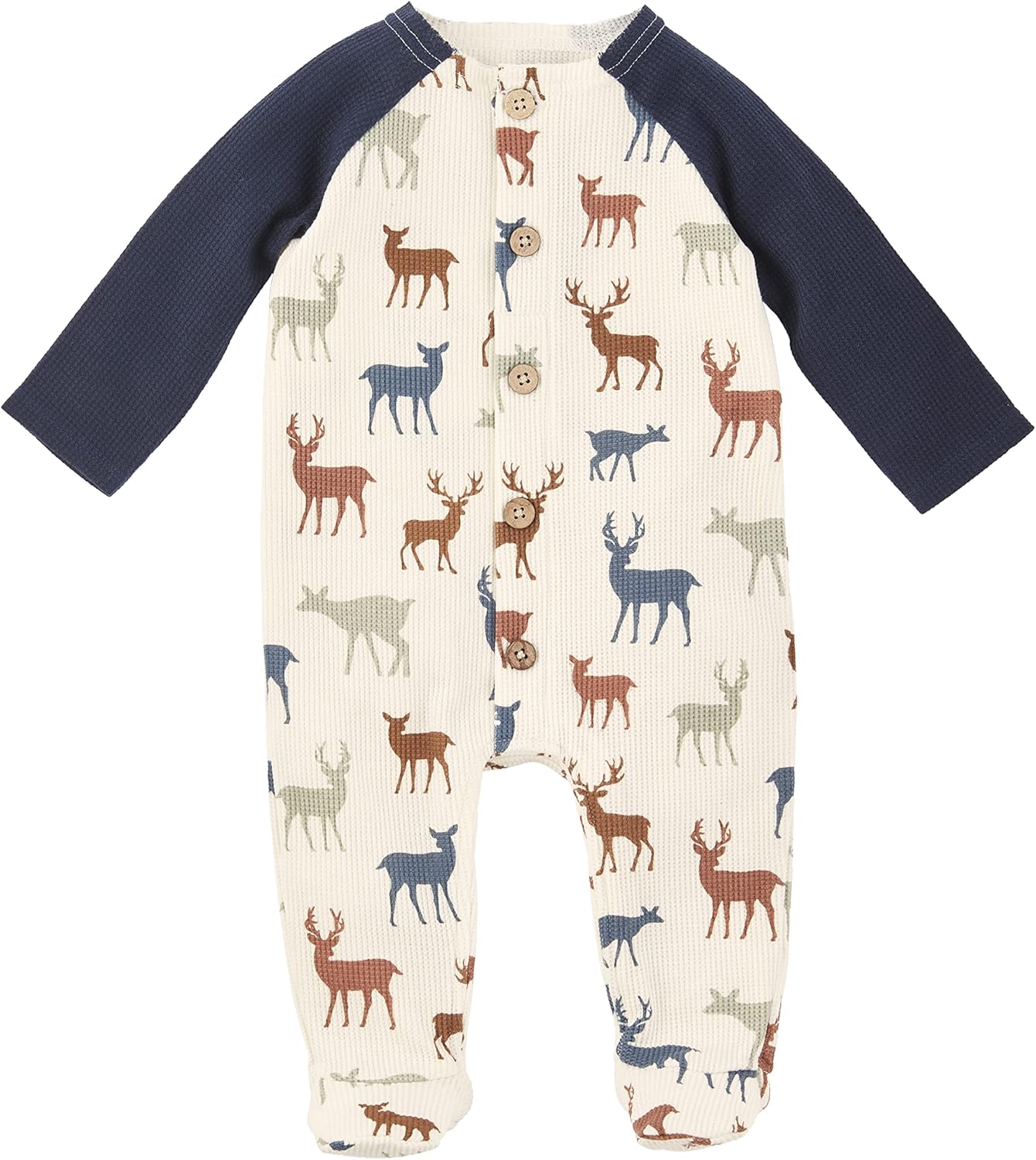 Mud Pie Baby Boys Deer Print Sleepy