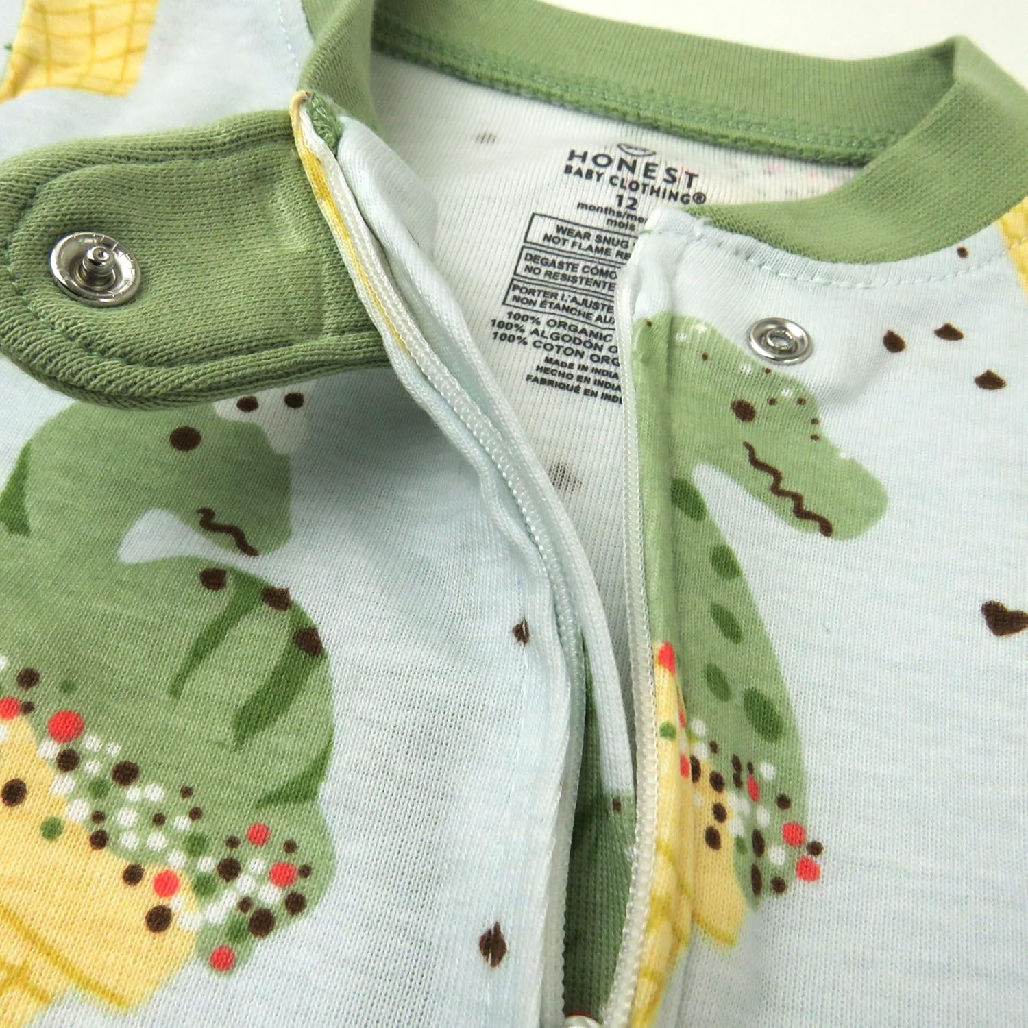 HonestBaby Organic Cotton Non-Slip Pajamas for Baby Boys