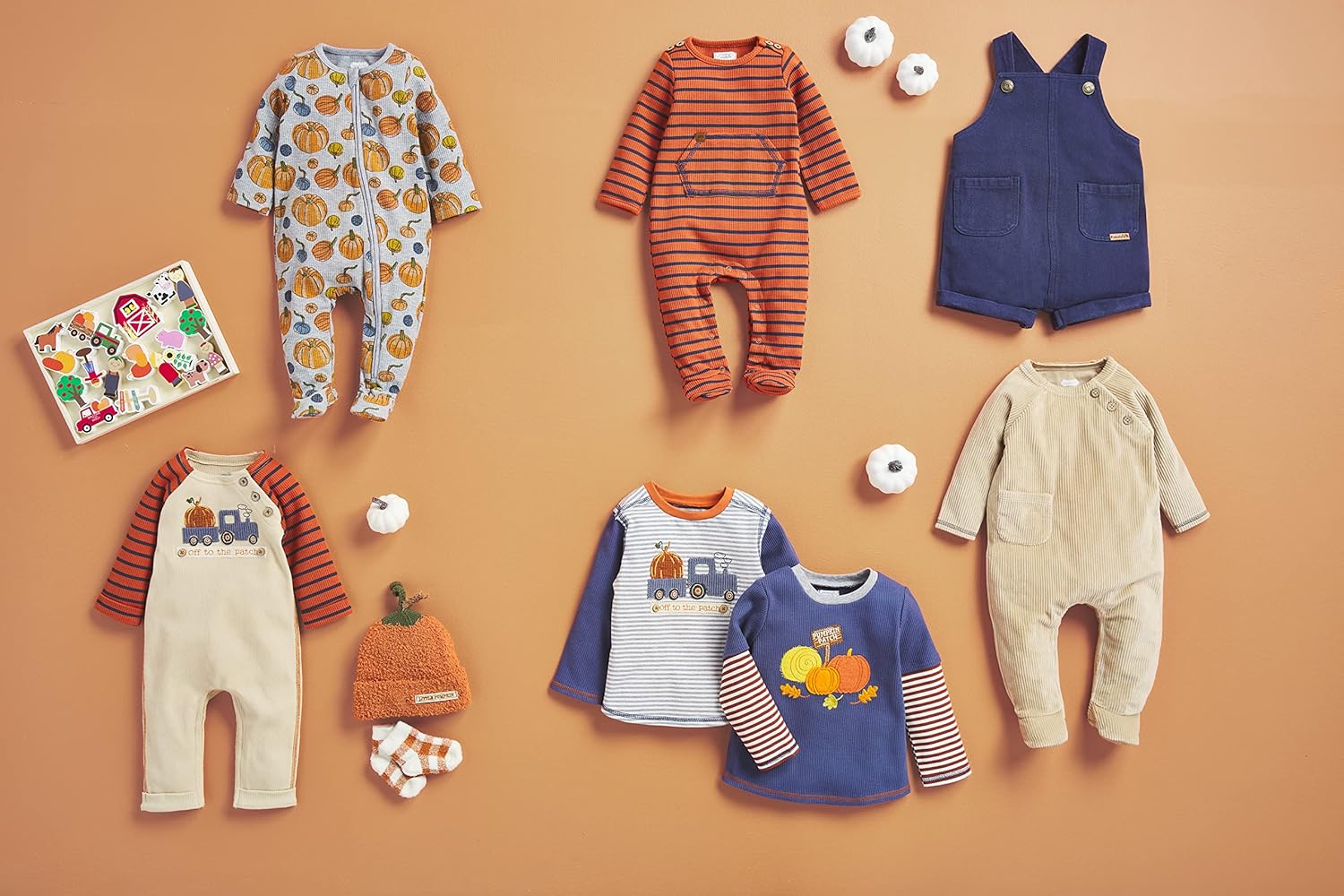 Mud Pie Baby-Boys Waffle Stripped Sleeper