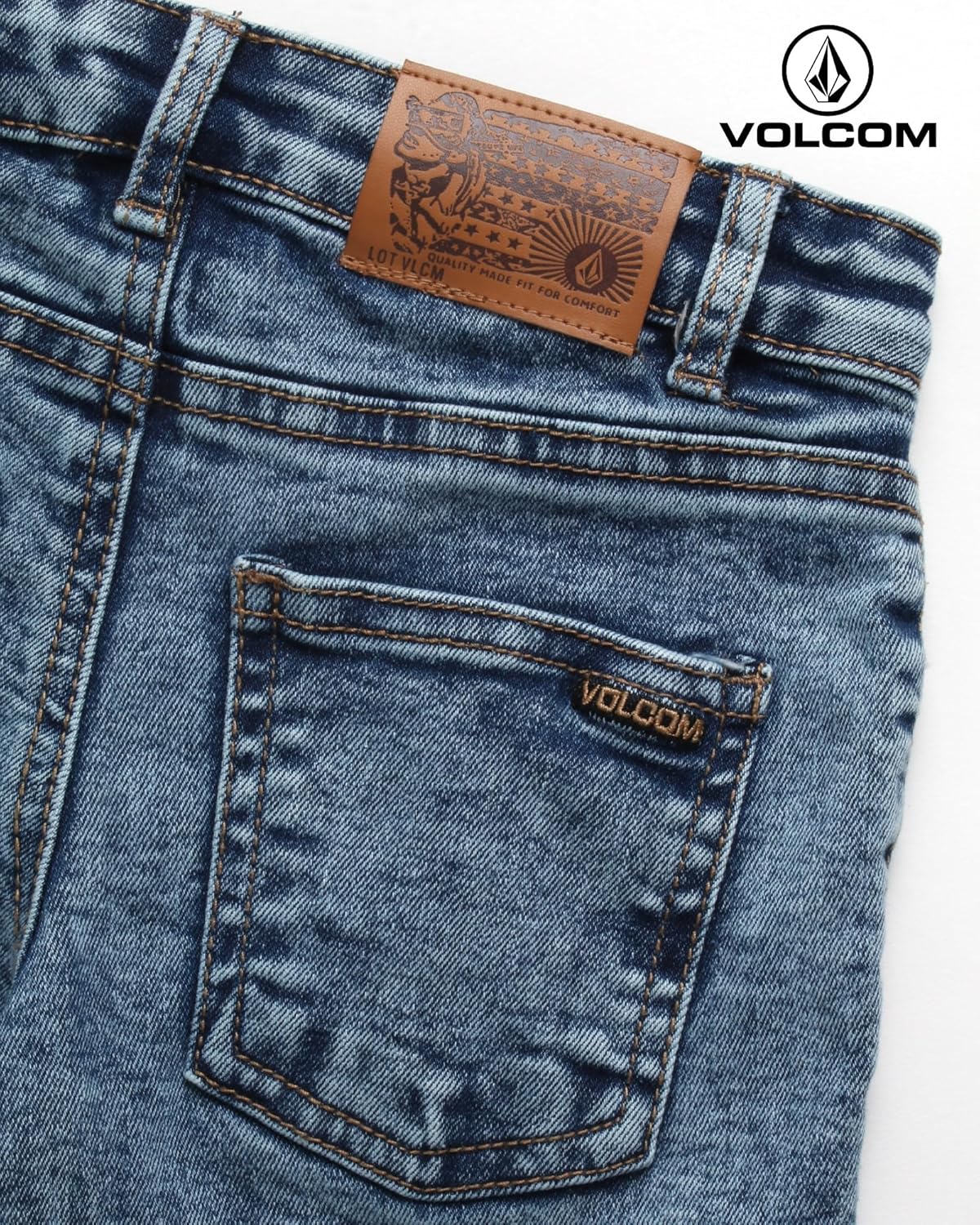 Volcom Toddler Boys brushing flannel shirt and slim fit jeans set