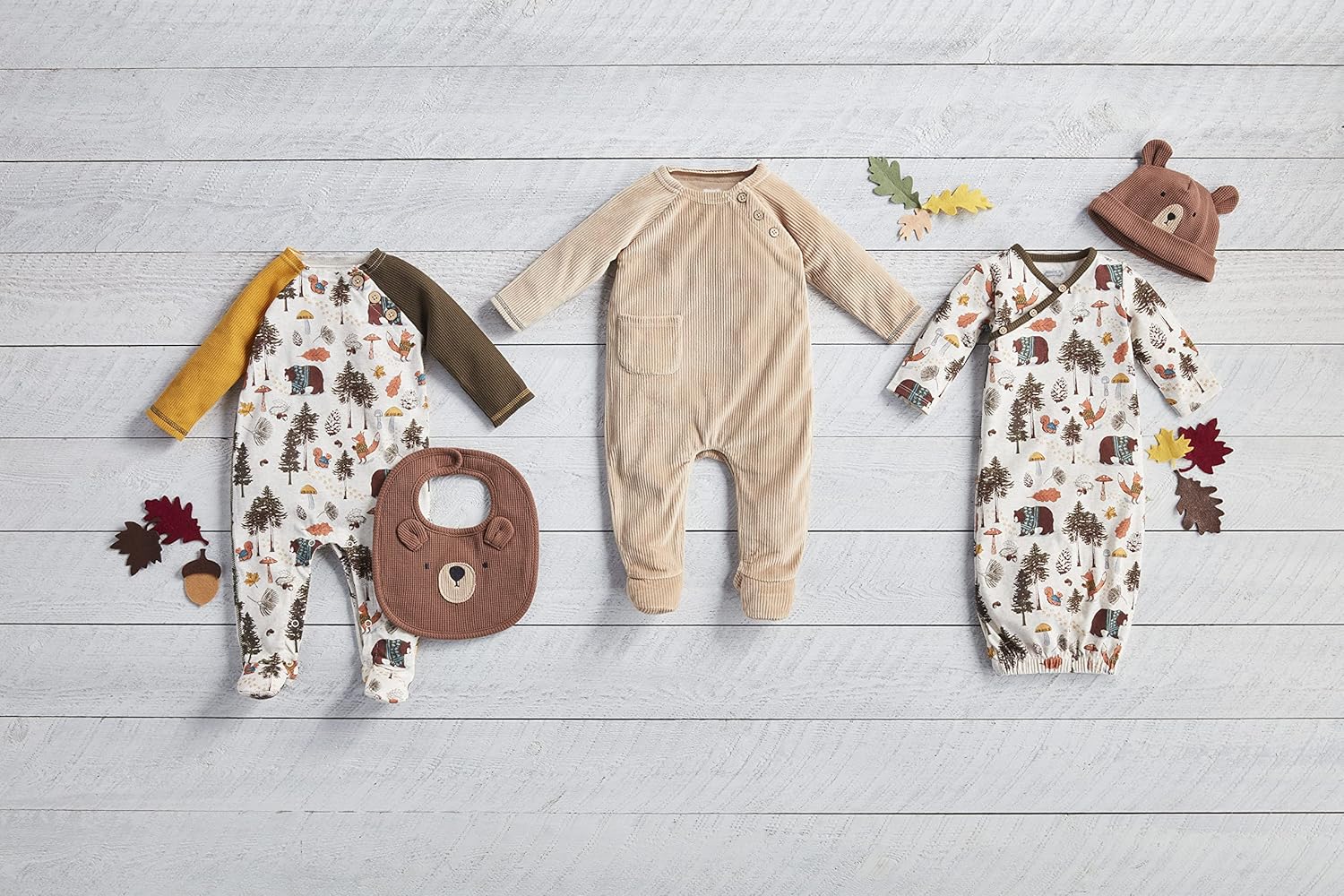 Perfect Mud Pie baby-boys Forrest Sleepers With Bib Set
