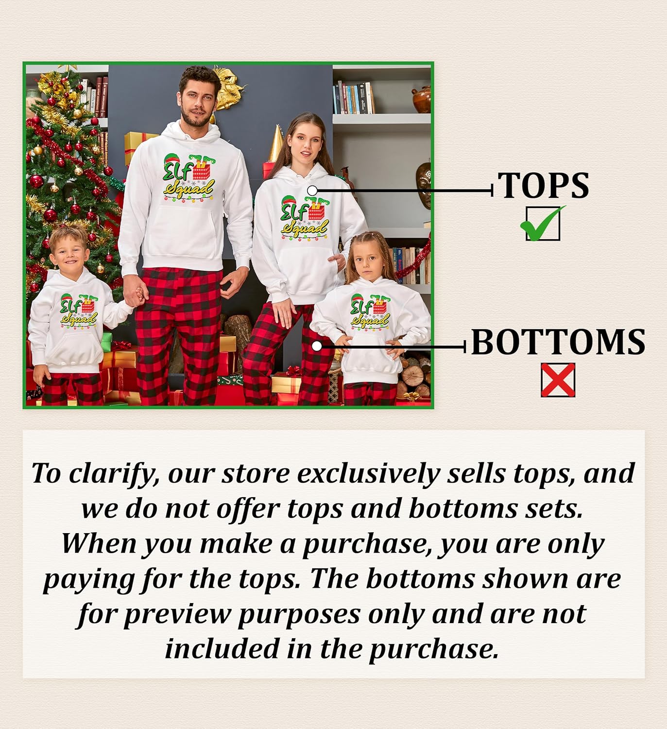 TEEAMORE Custom Family Christmas Santa Red Hat Top