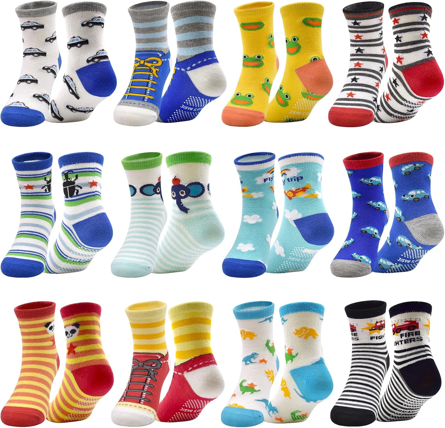 SkiBeaut Toddler Non-Slip Socks Traction for Safety and Style