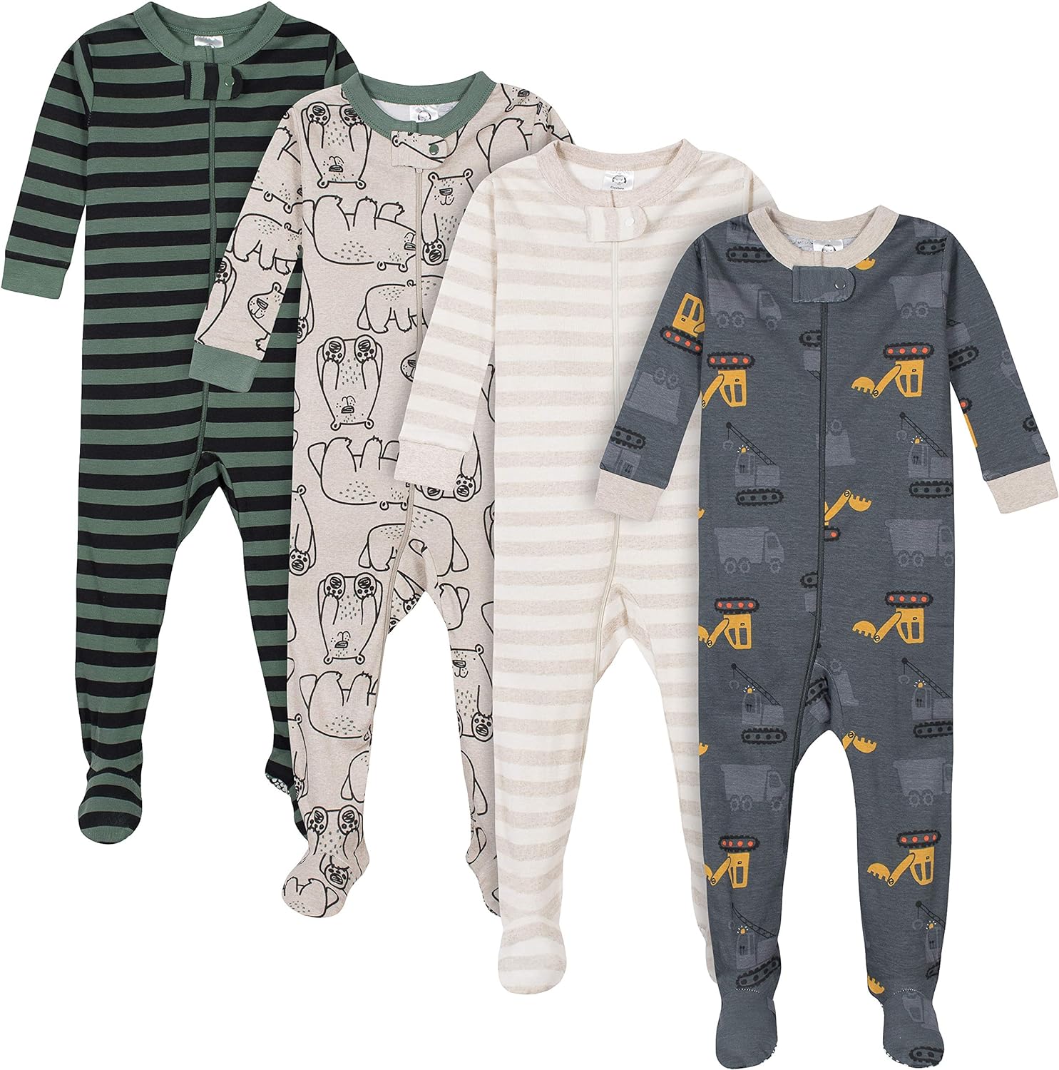 Gerber Baby Boys 4-Pack Footed Pajamas